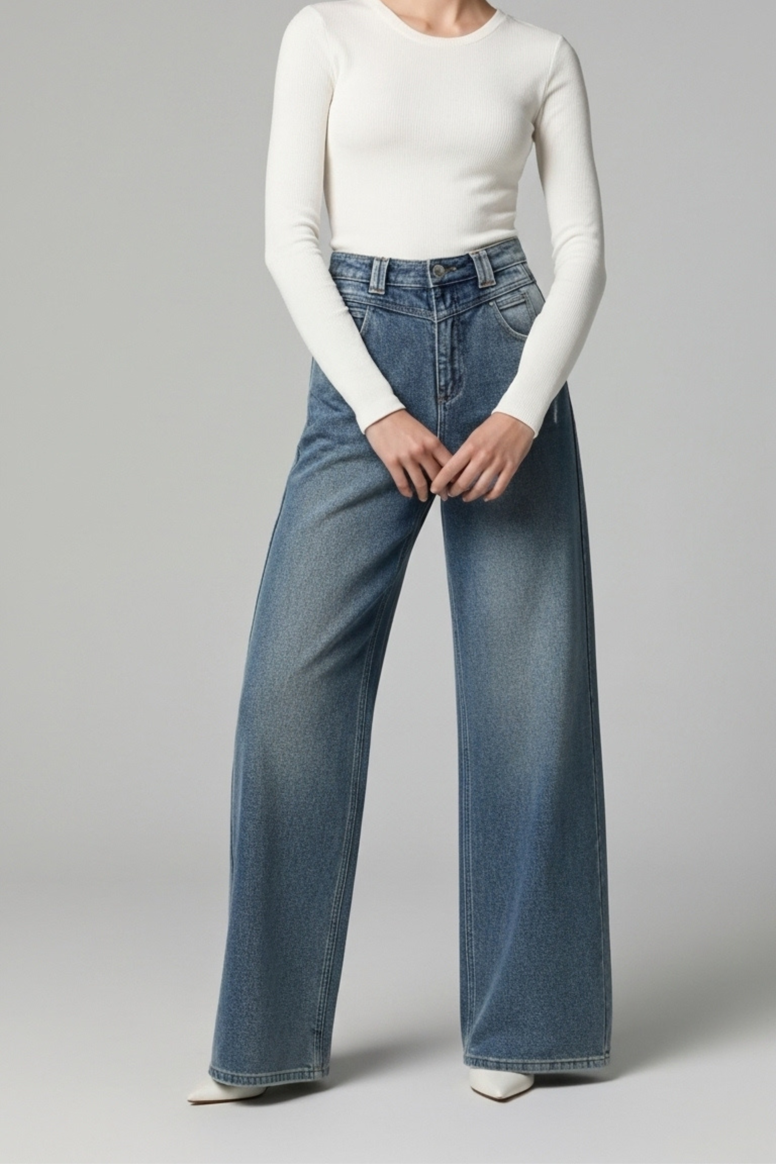 Elevate High-Rise Wide-Leg Jeans