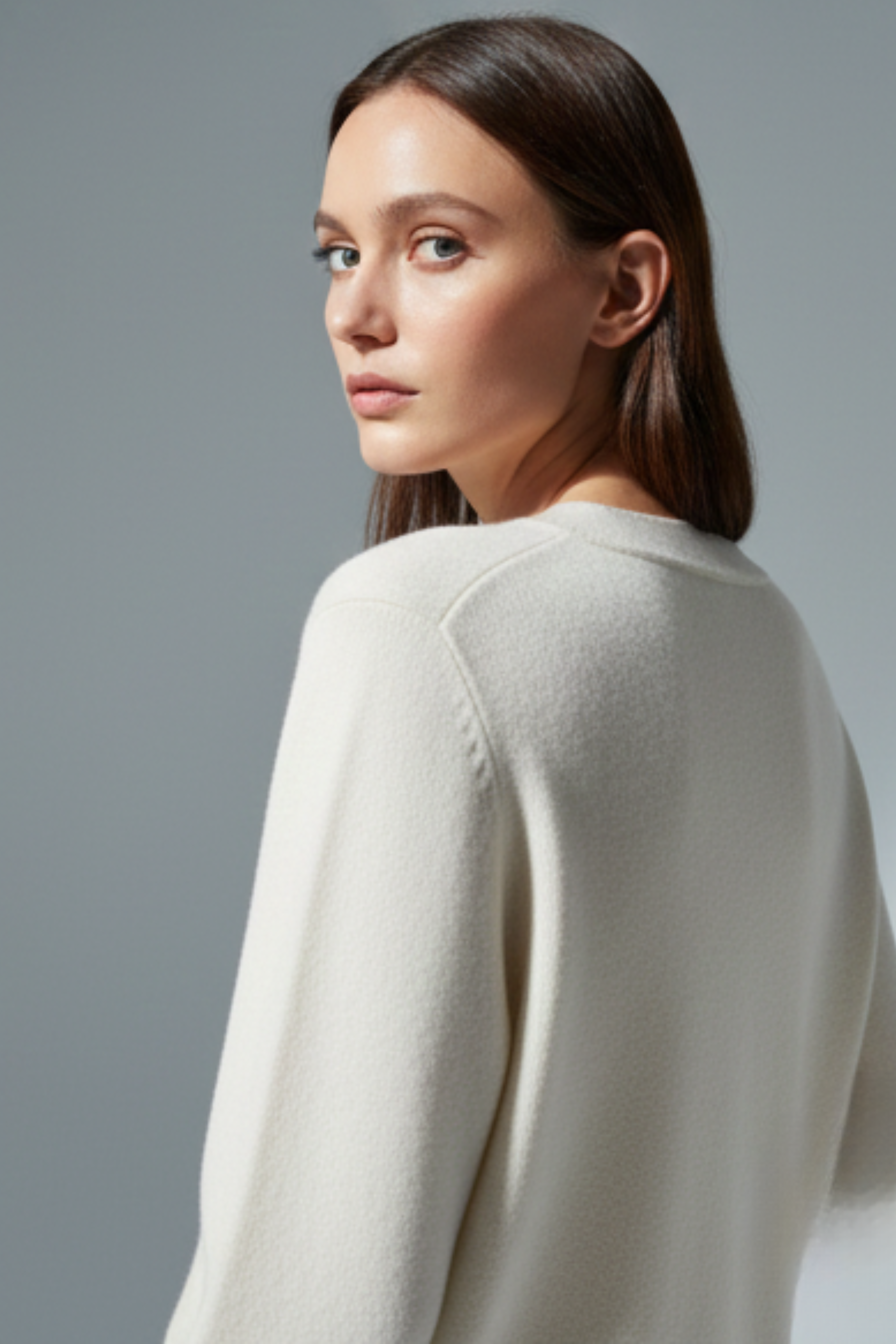 Soft Knit V-Neck Cardigan | Neutral Tones