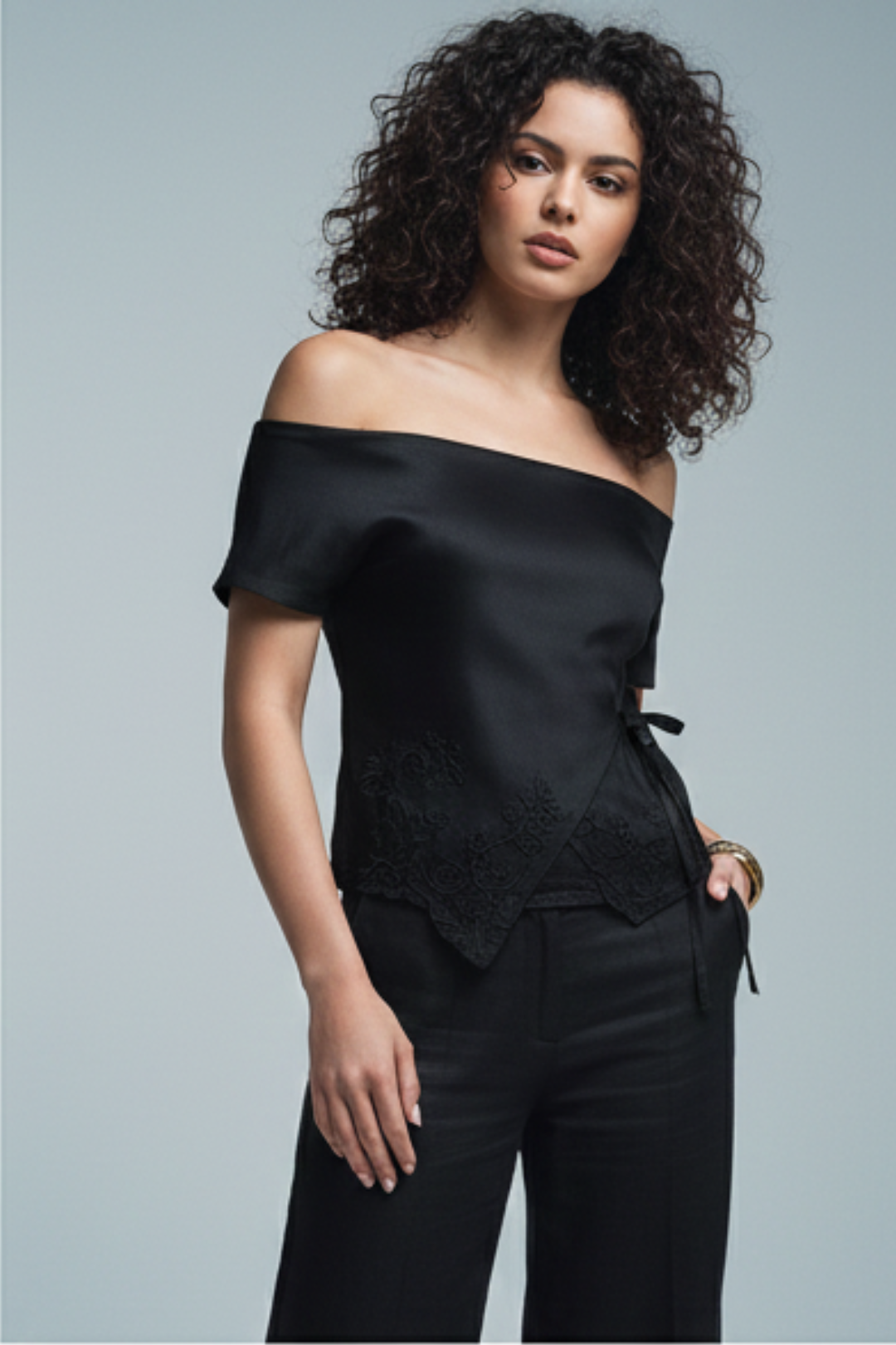 Elise Wide-Leg Linen Trousers 