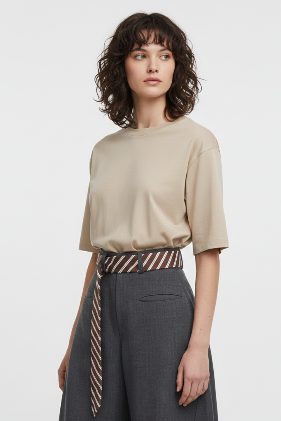 Wedding trousers with belt 