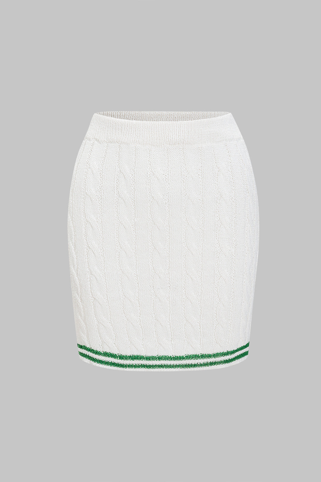 Basic contrast knitted skirt 