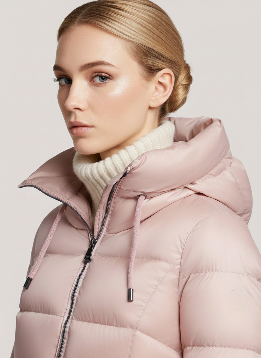 Naomi's Lightweight Down Jacket – Oversized Hood & Cozy Warmth for Winter
