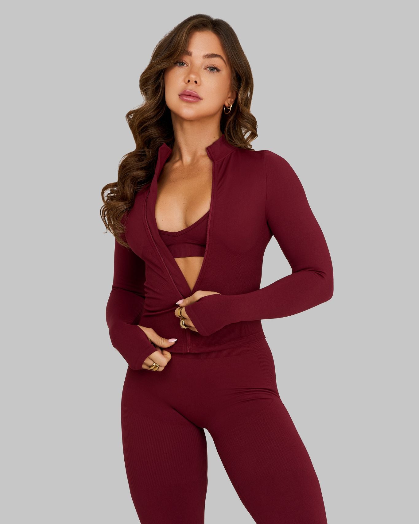 Elevate Sculpt Shapewear Jacket | Fine Wine