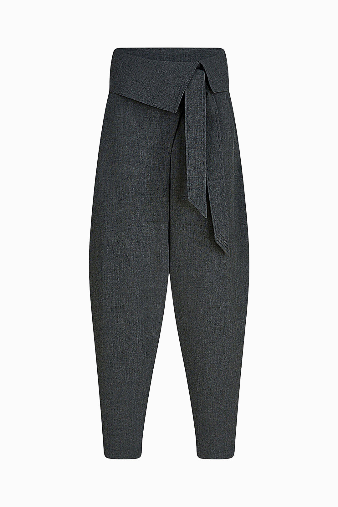 Asymmetrical Tie-Up High Waist Pants 