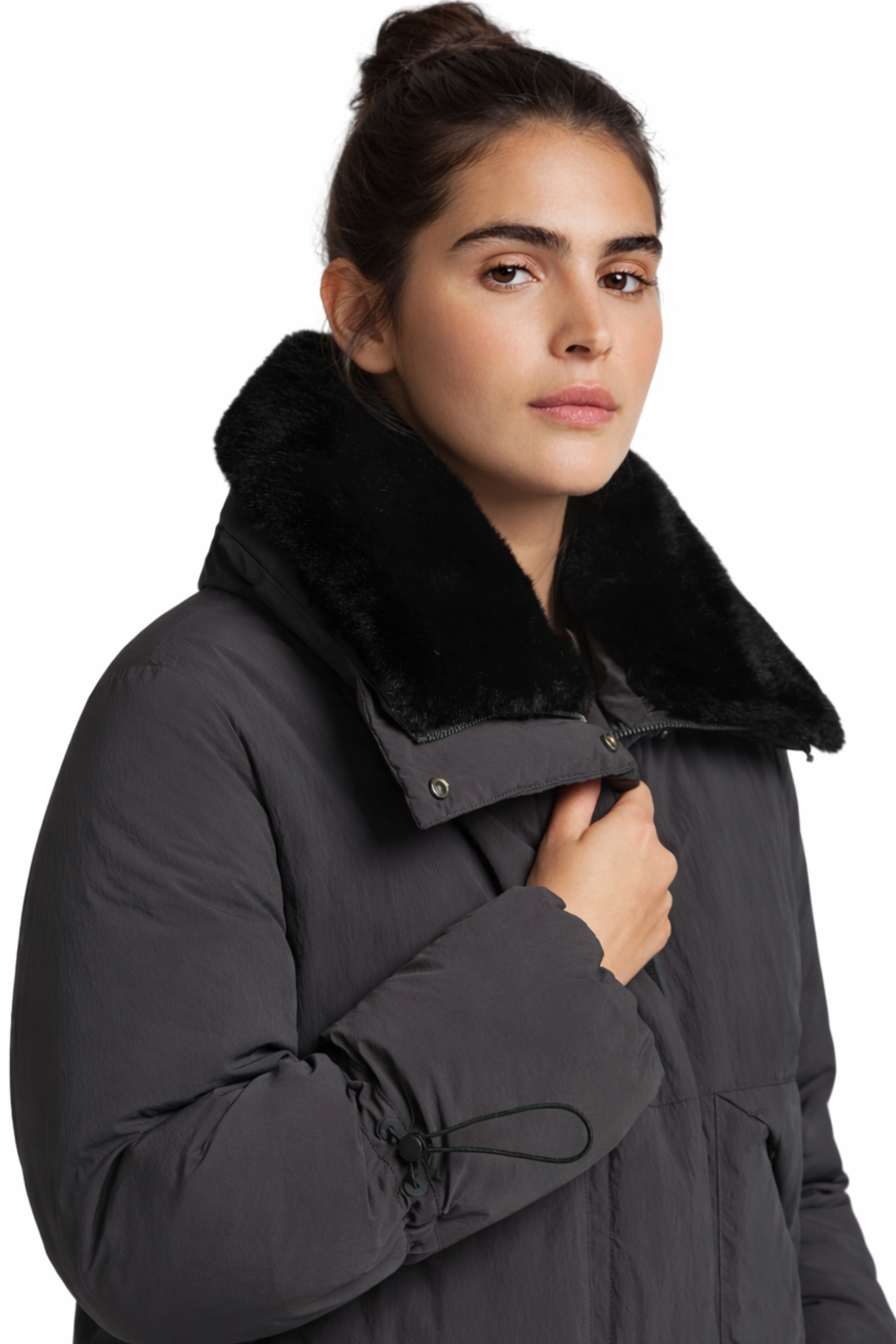 Arctic Luxe Women's Jacket – Eco-Friendly Faux Fur & Adjustable Fit