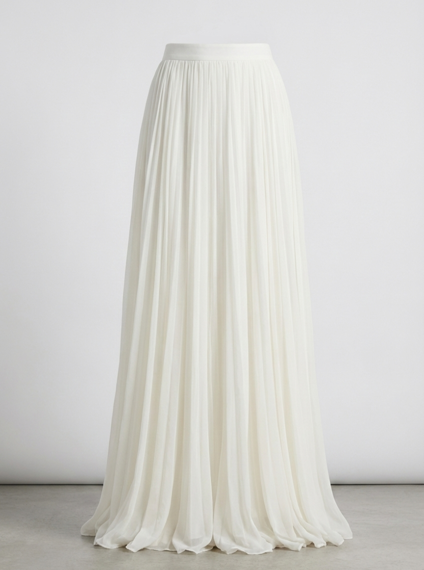 Pleated Skirt - White