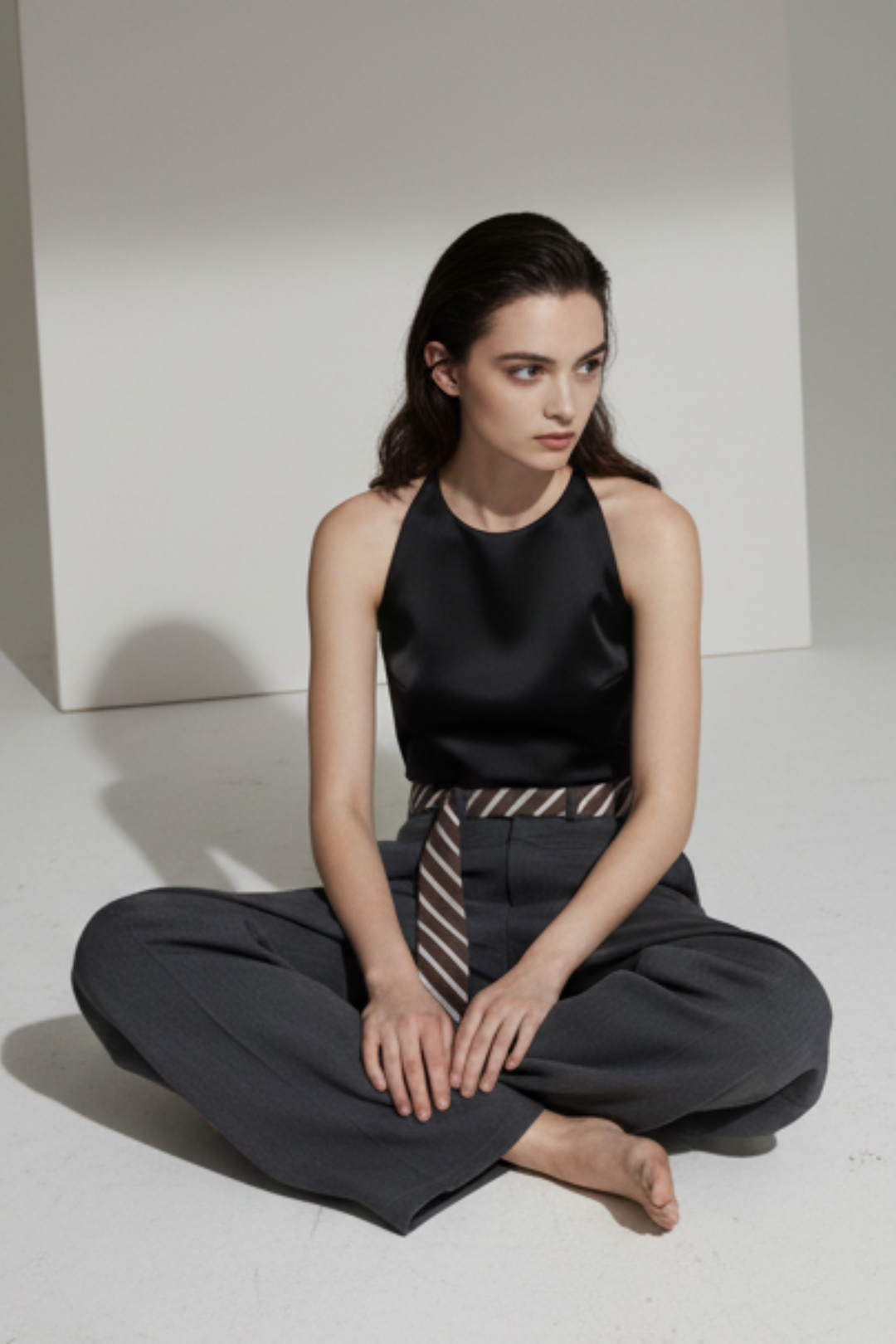 Wedding trousers with belt 