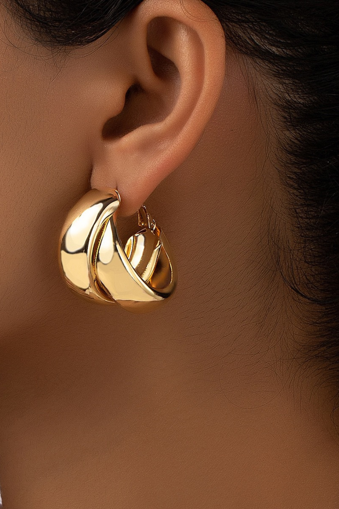 Alloy geometric circle earrings 