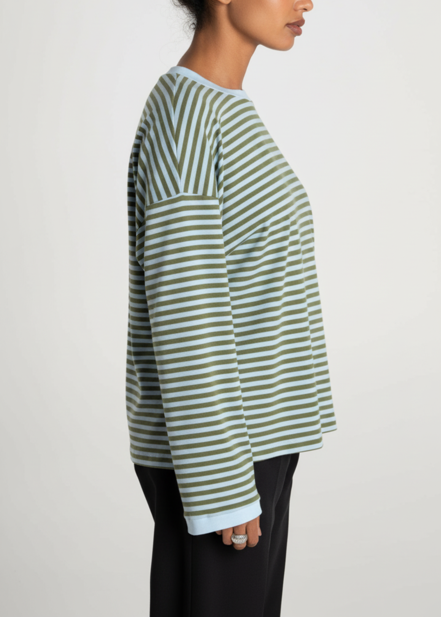 Atlas Oversized Striped Sweater - Brown &amp; Blue 