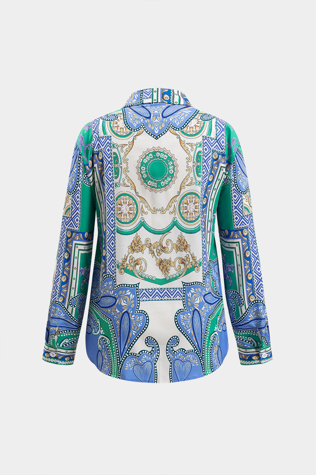 Bohemian print tie for shirt and shorts set 