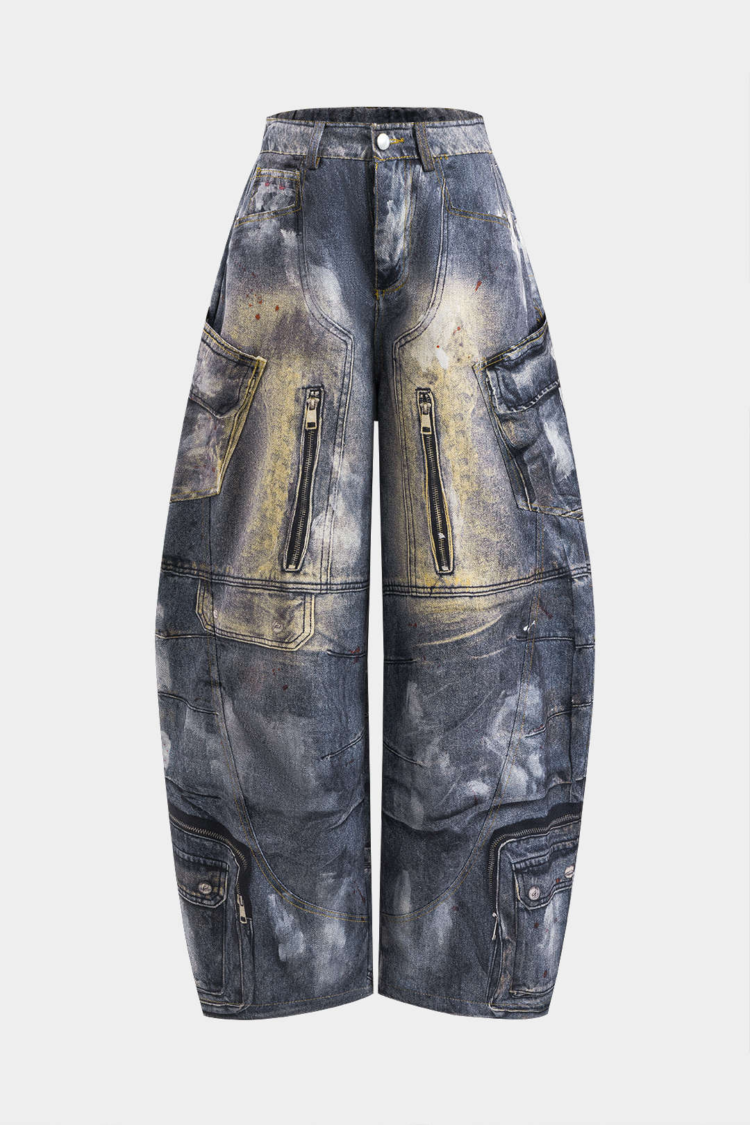 Abstract print Pocket Barrel pants 