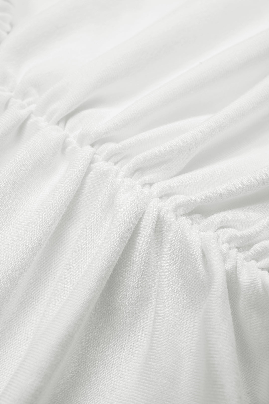 Asymmetrical Ruched Twist Knot Short Sleeve Mini Dress 