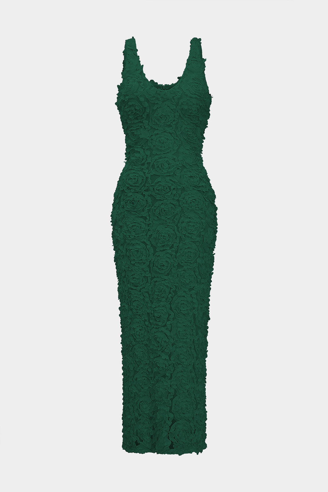 Appliques V-Neck Slit Maxi Dress 