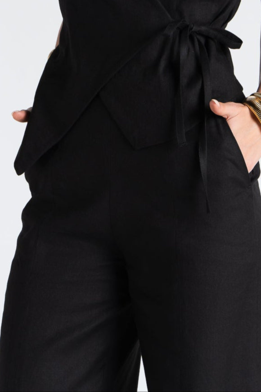 Elise Wide-Leg Linen Trousers 