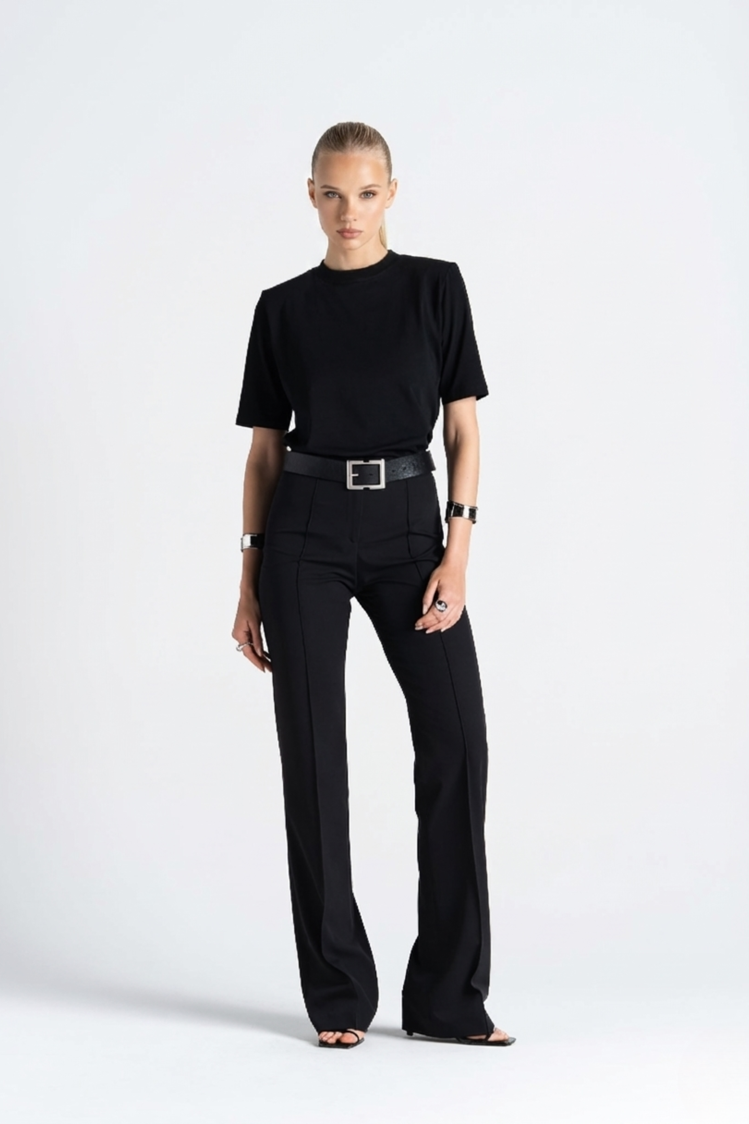 Boxy Fit Shoulder Pad T-Shirt 