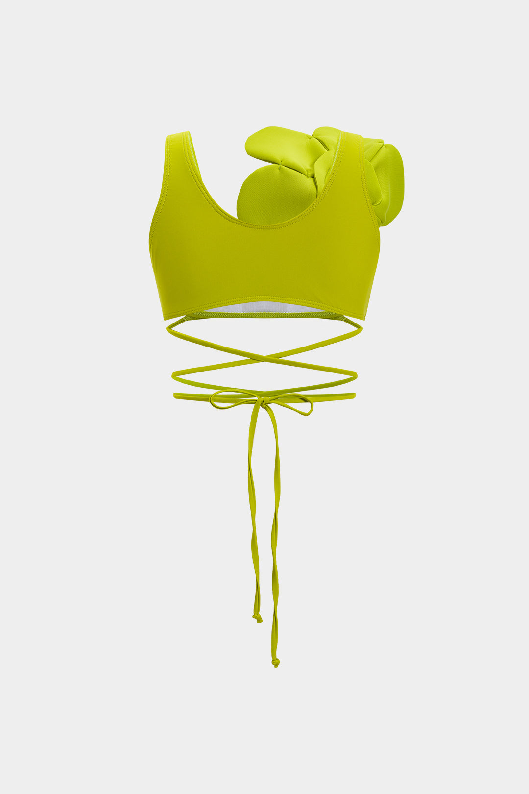 3D floral strappy two-piece bikini set 