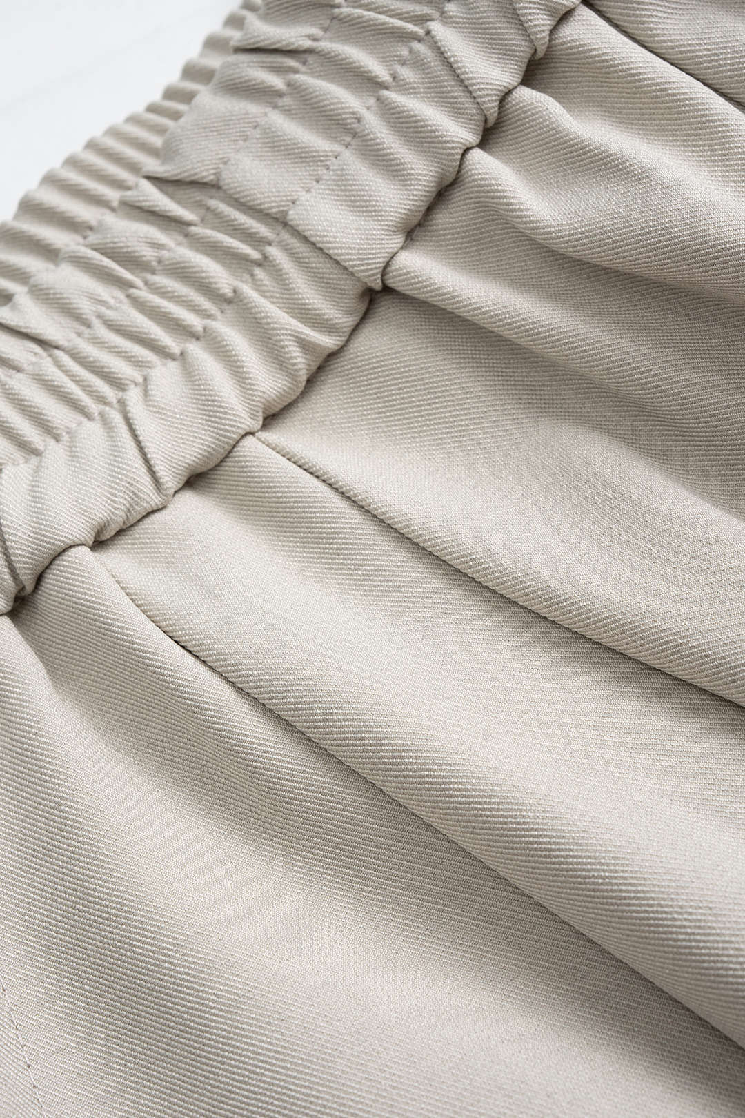 Asymmetrical Ruched Wide Leg Pants 