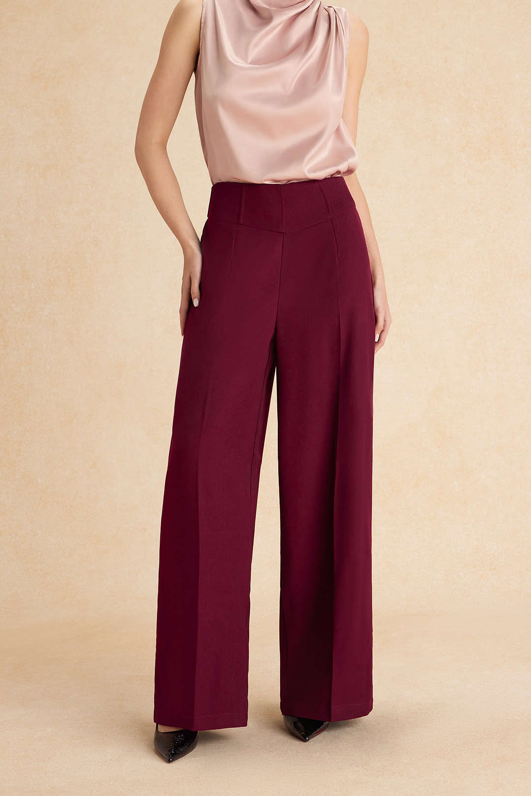Basic High Waisted Wide Leg trousers 