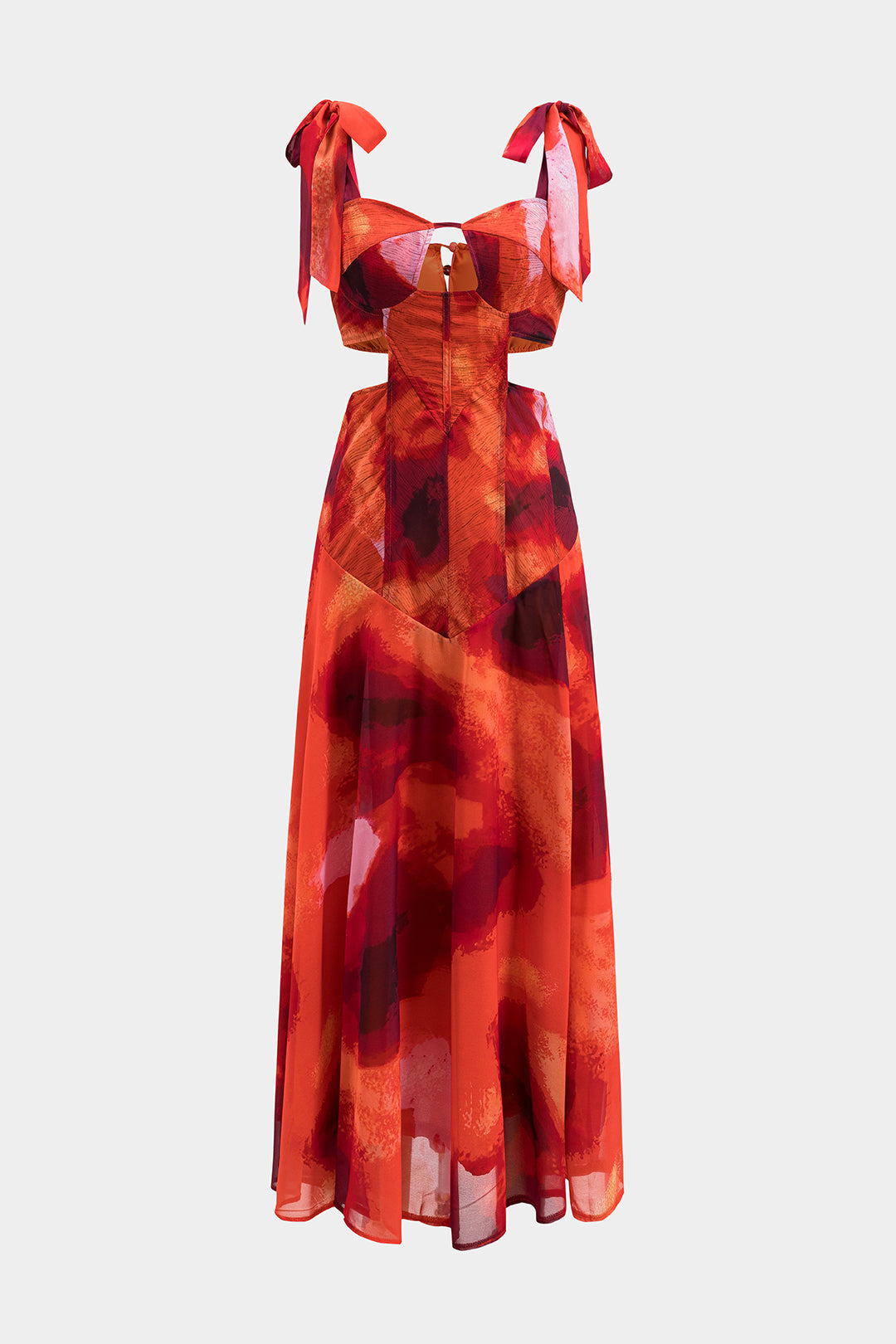 Summary Print Tank Sleeveless Midi Dress 