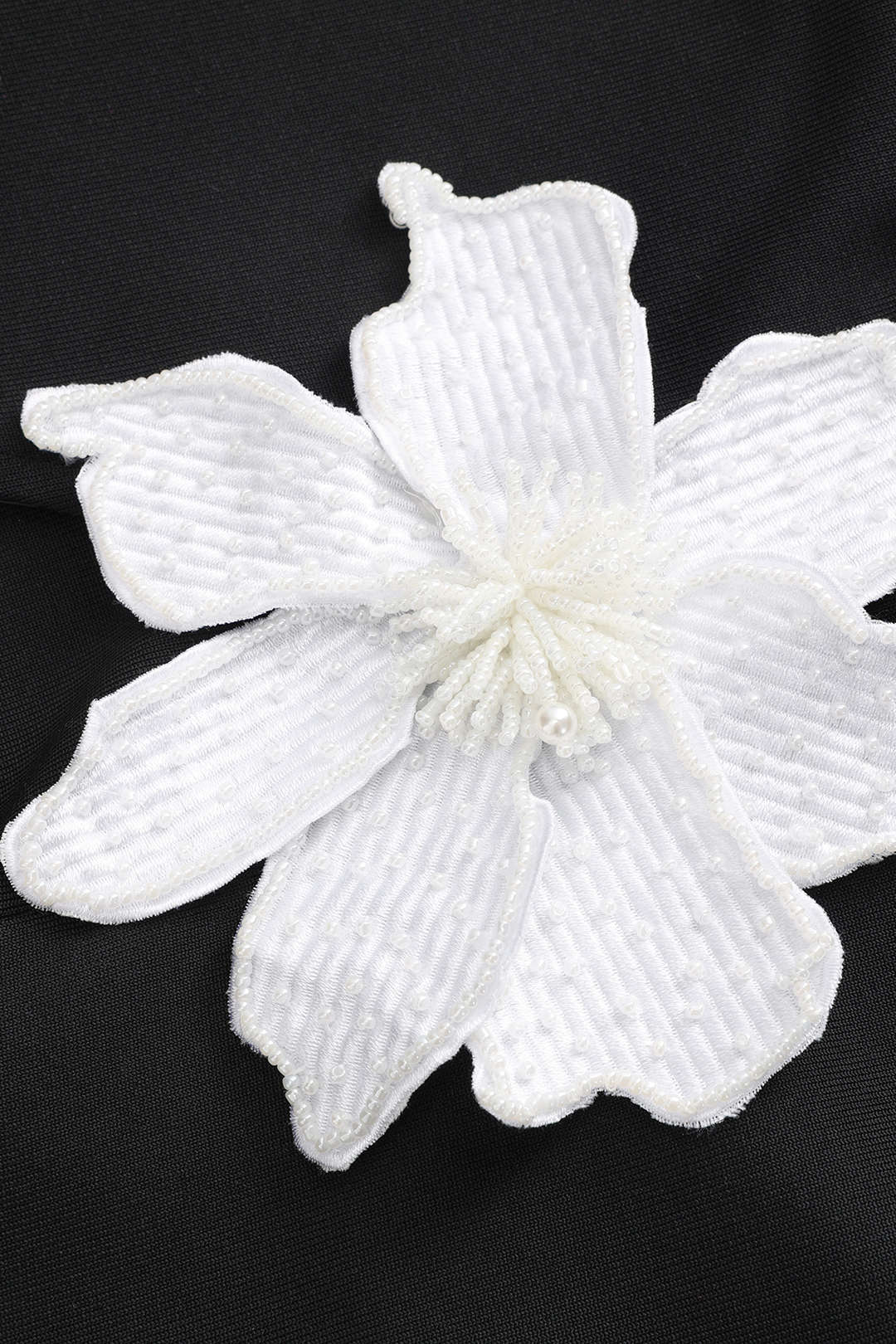 3D Flower One Shoulder Cut Out Asymmetrical Long Sleeve Maxi Dress 