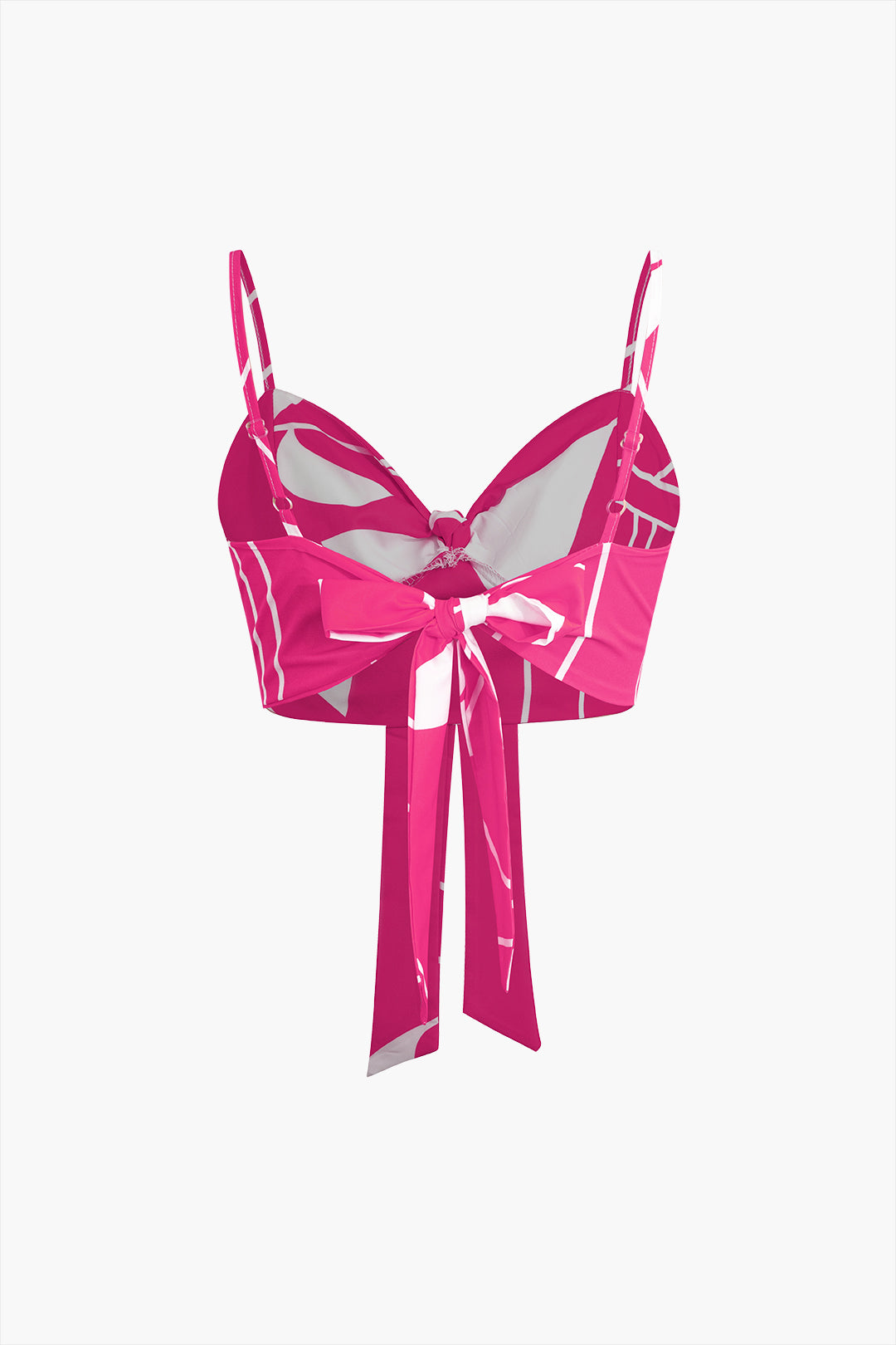 Bamboo leaf print cami top and pants set 