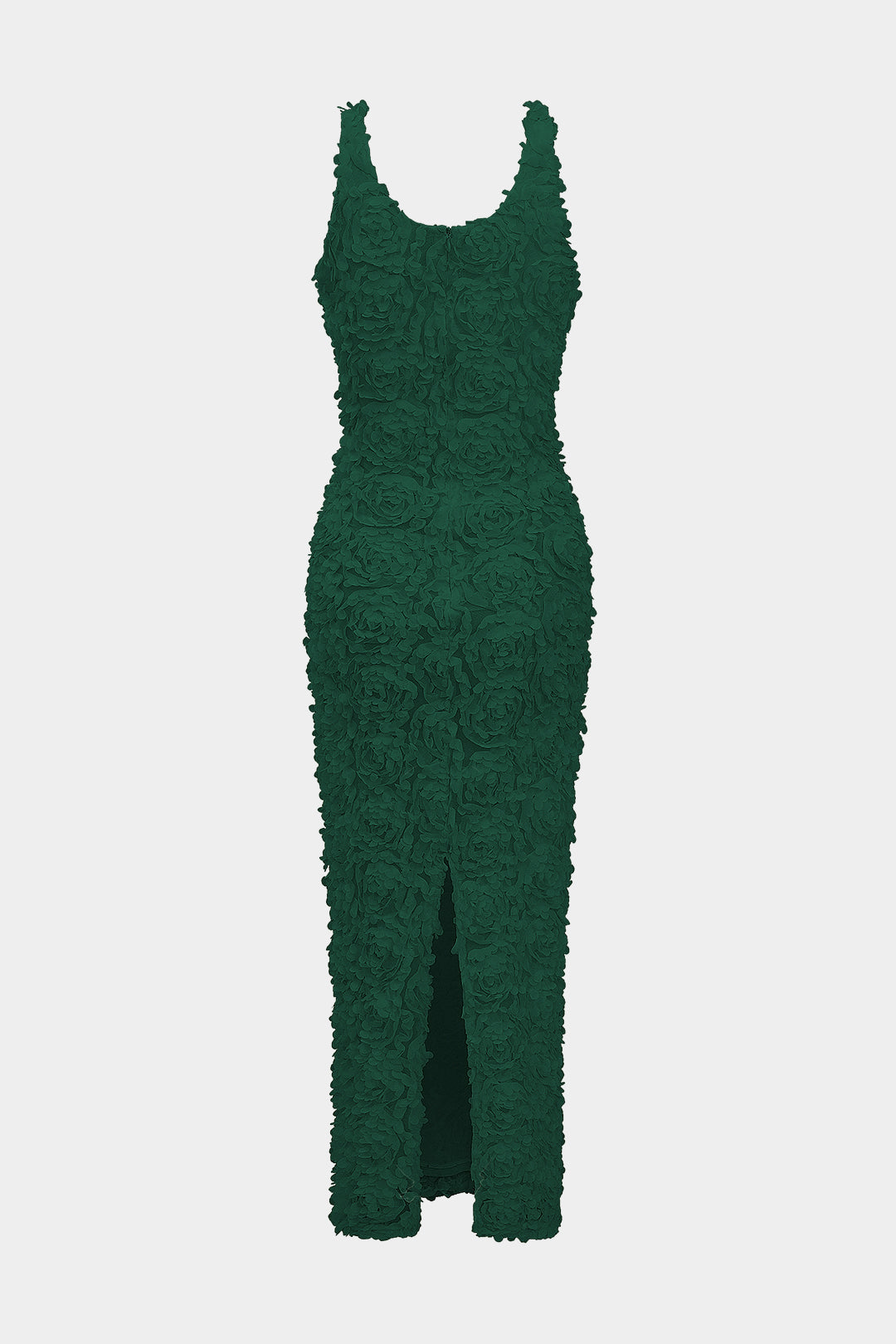 Appliques V-Neck Slit Maxi Dress 