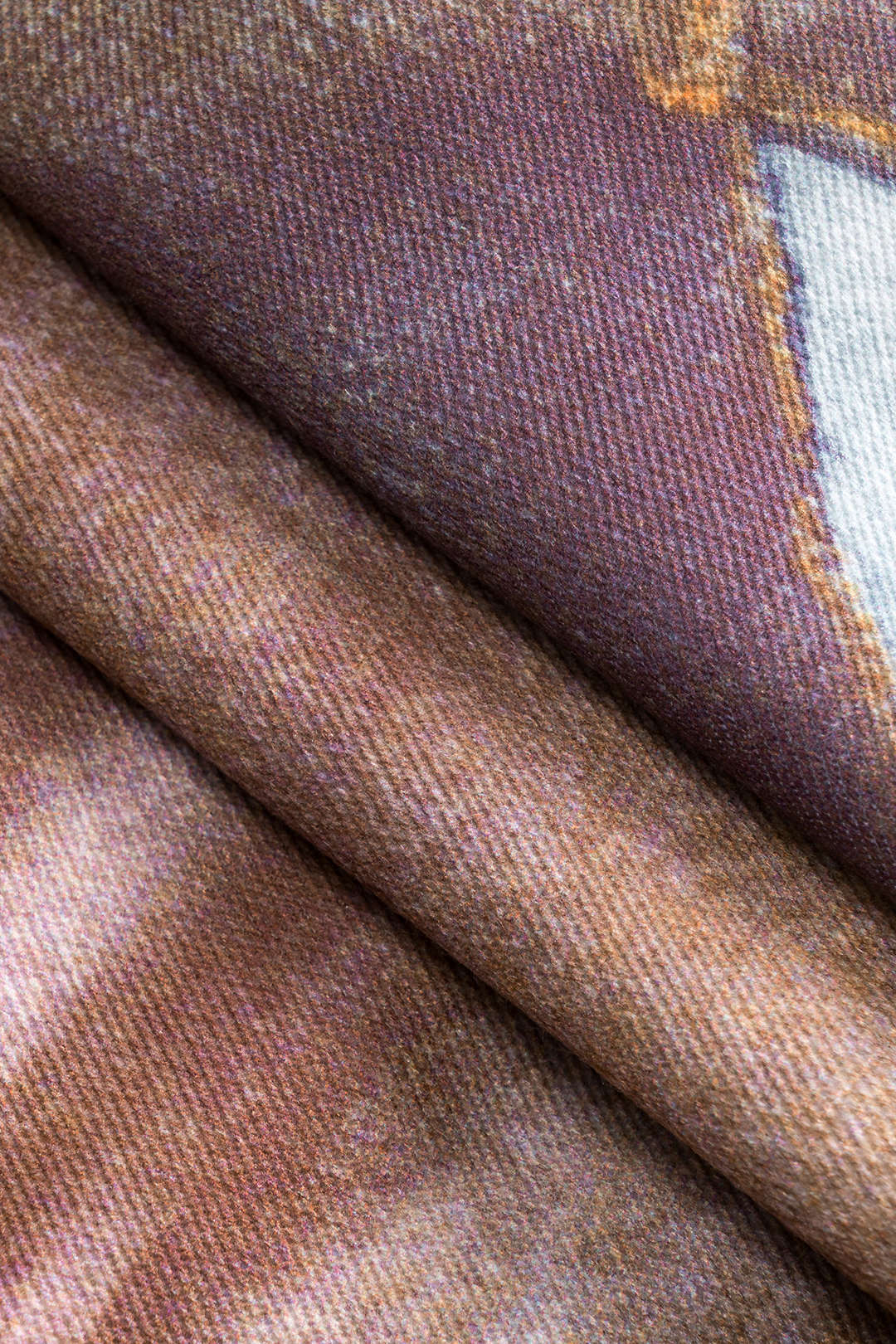 Abstract print ruffles button pocket skirt 