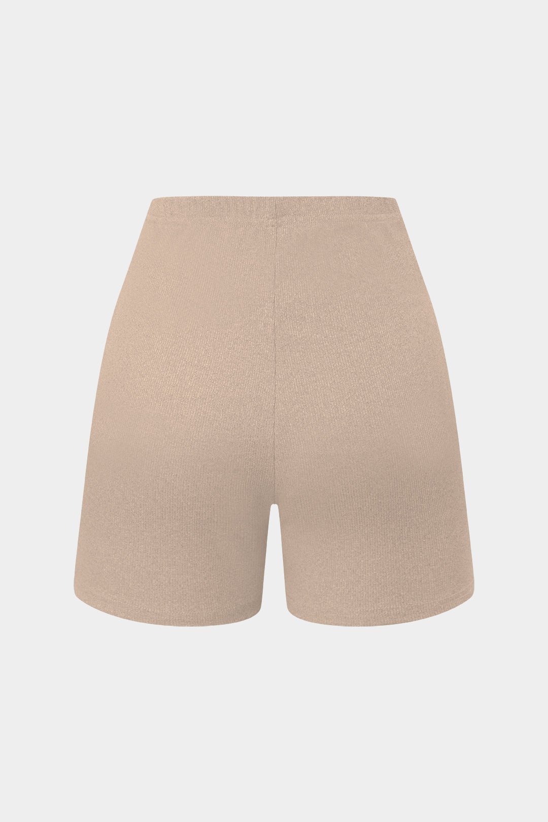 Basic Solid Breath Split Strapless Top and Shorts Set 