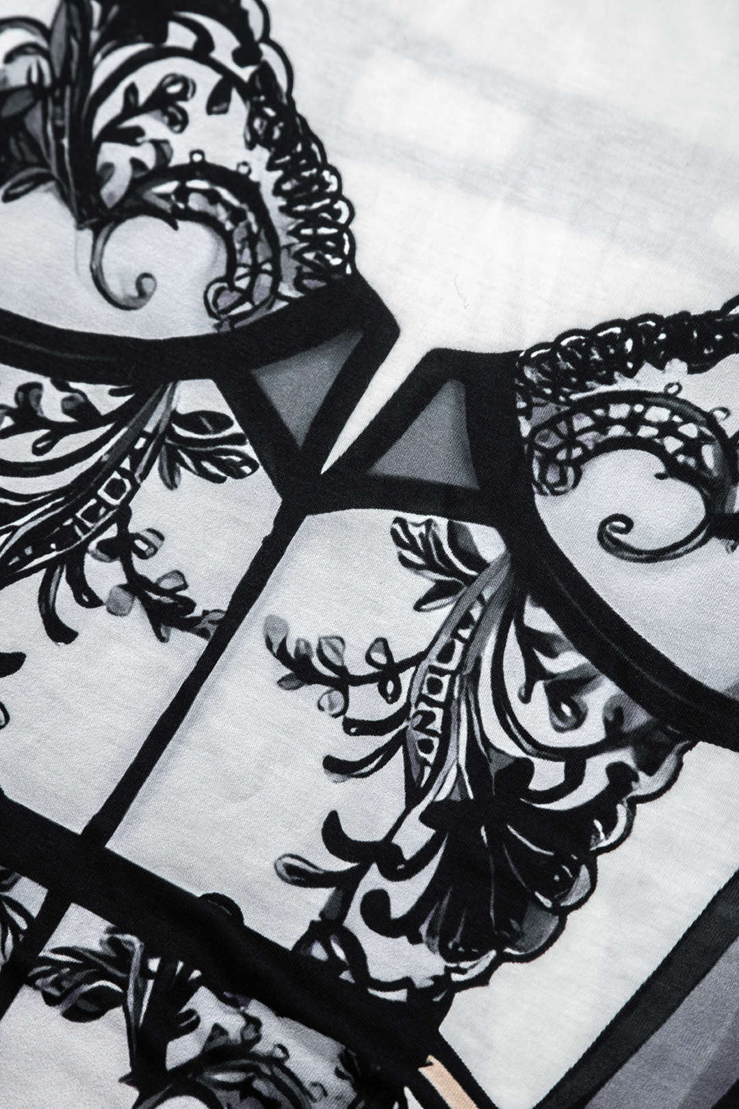 Bikini Print Round Neck Mini T-Shirt Dress 