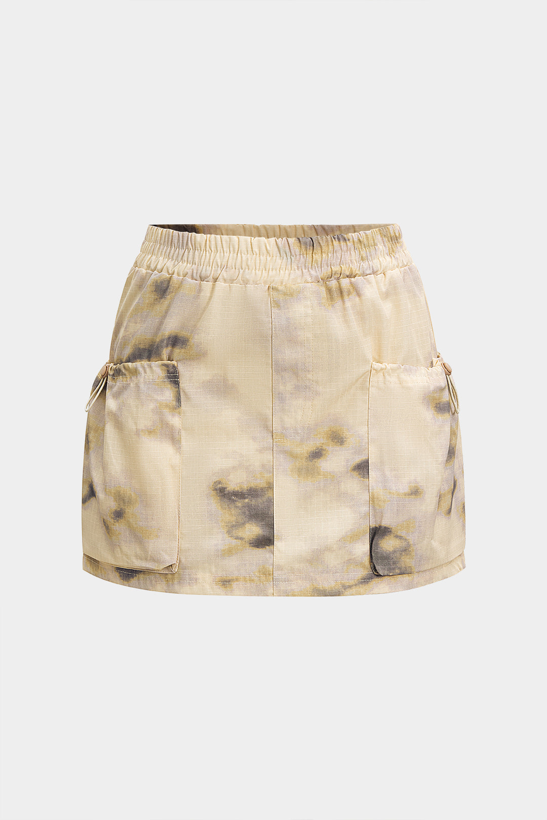 Batik Print Low Waist Mini Skirt 