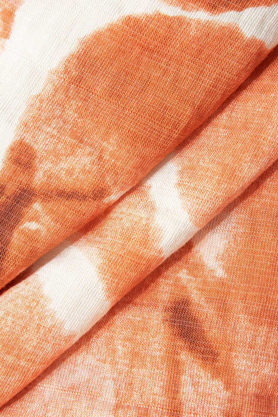 Abstract print mini dress with a V-neck knot 