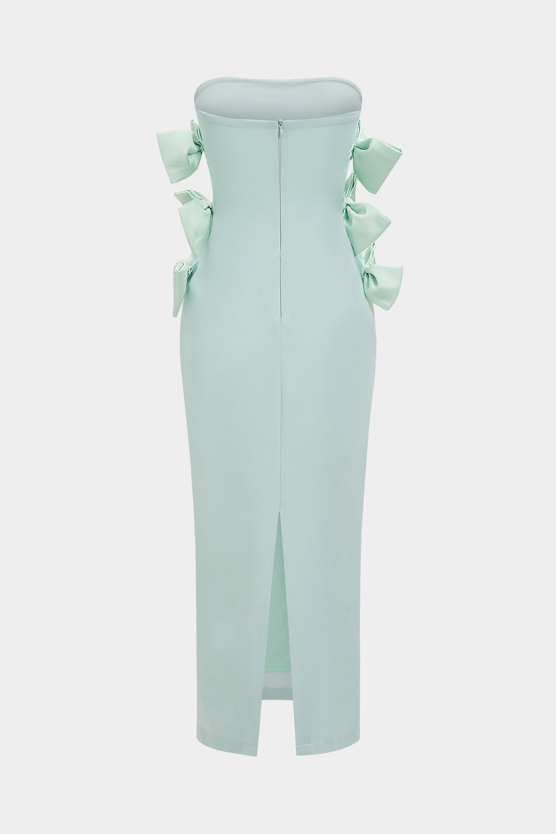 Bow strapless sleeveless maxi dress 