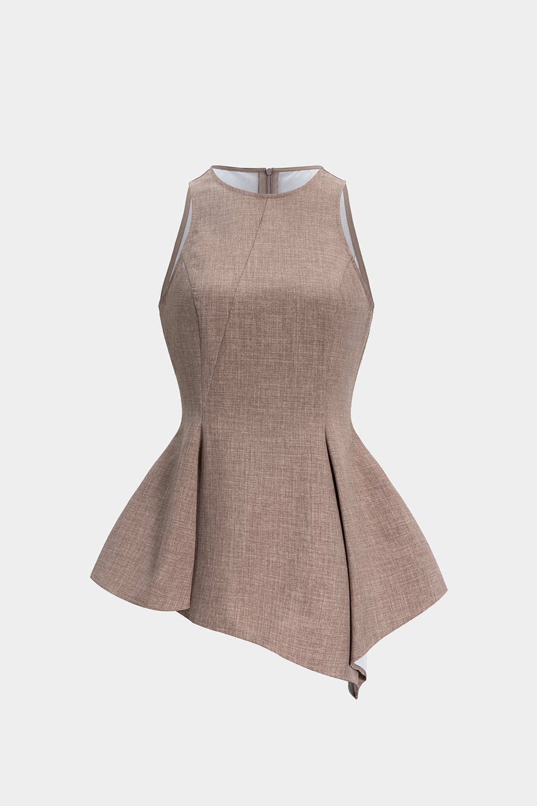 Asymmetrical Ruched Hem Tank Top 