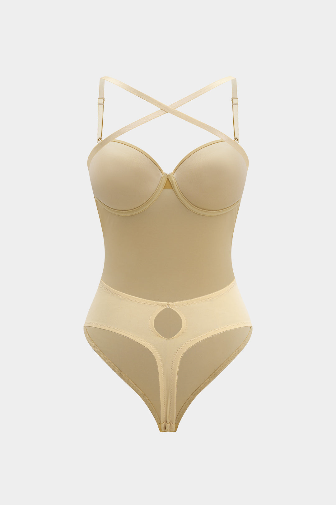 Backless sleeveless bustier bodysuit 