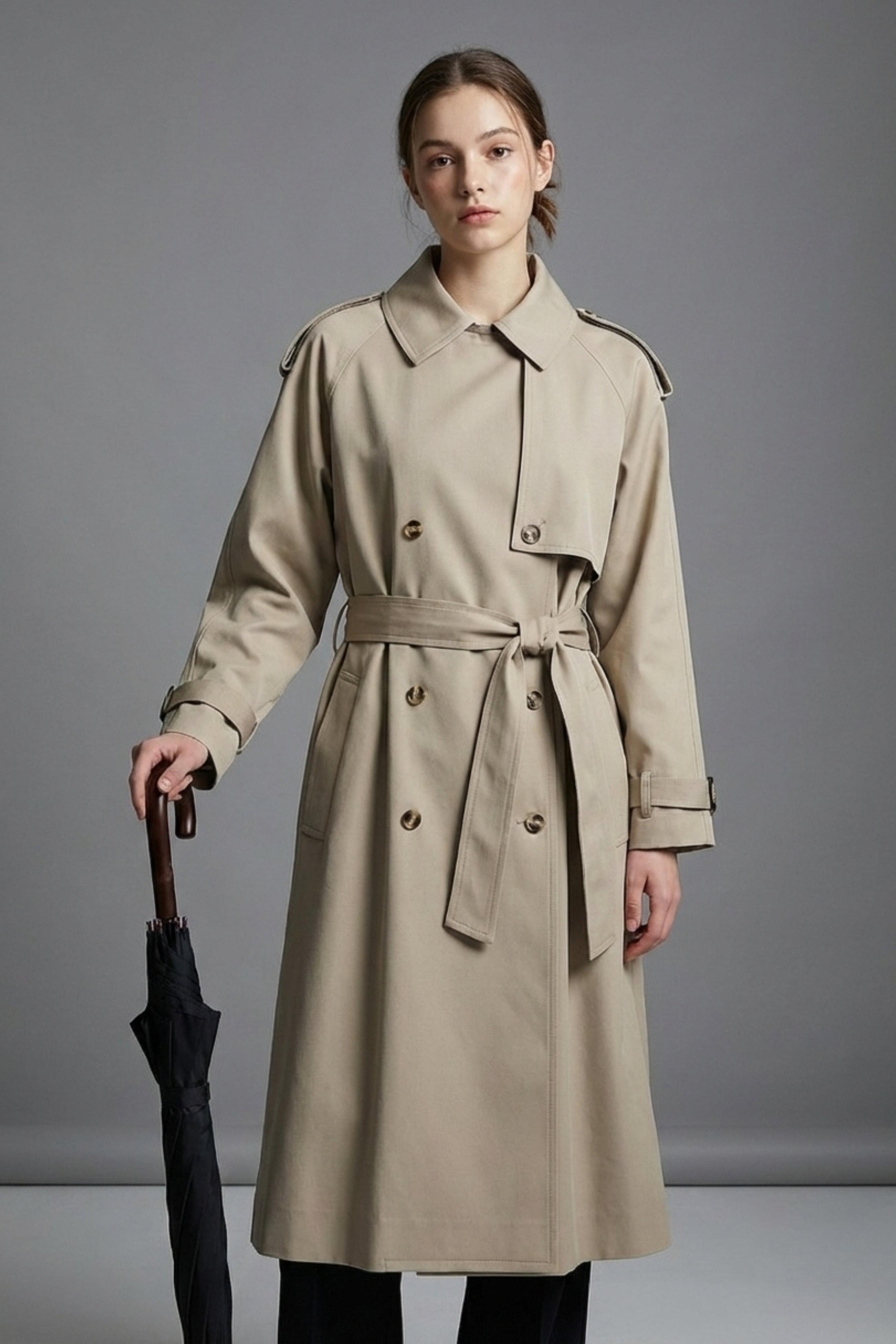 90's Long Trench Coat 