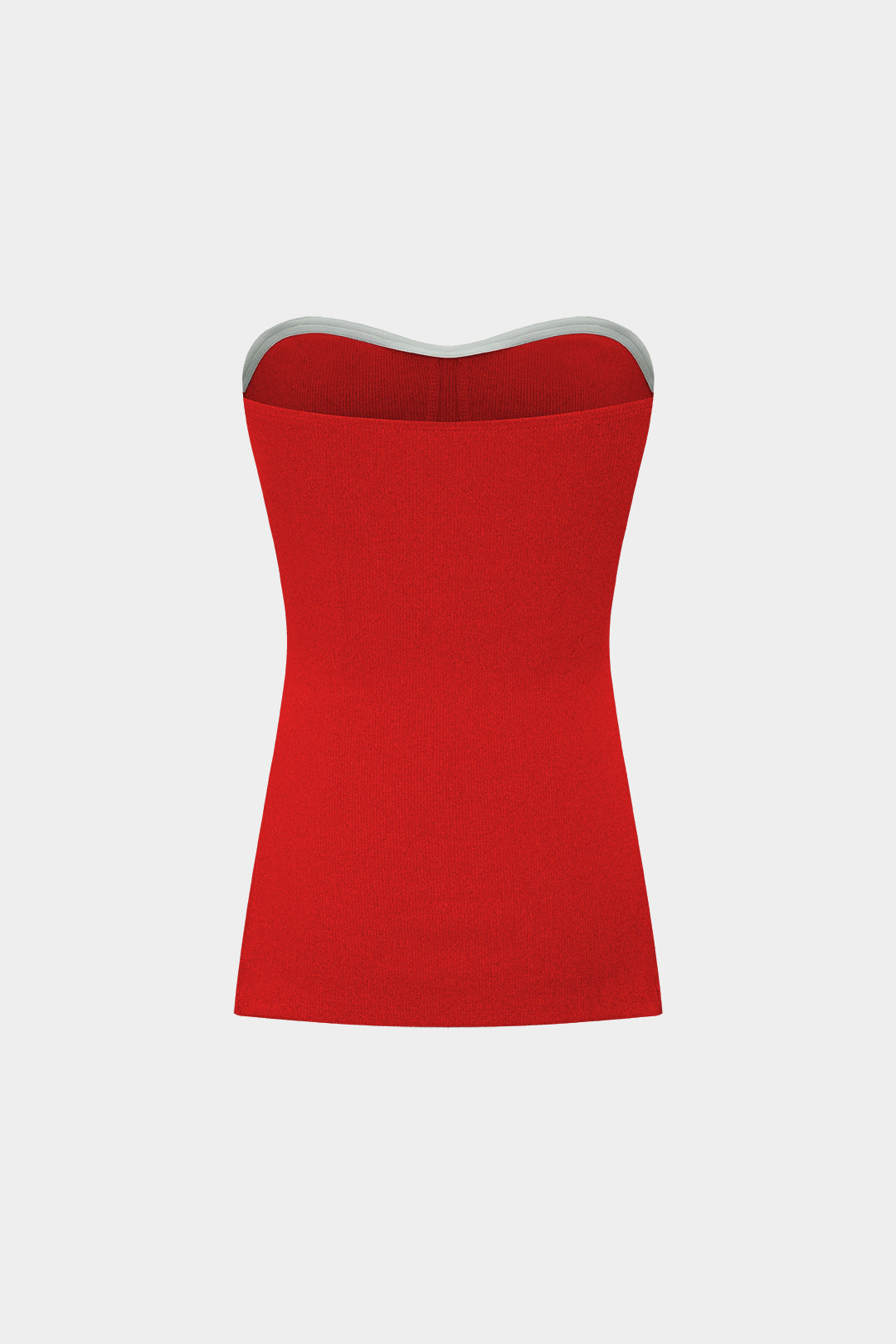 Basic Solid Breath Split Strapless Top and Shorts Set 