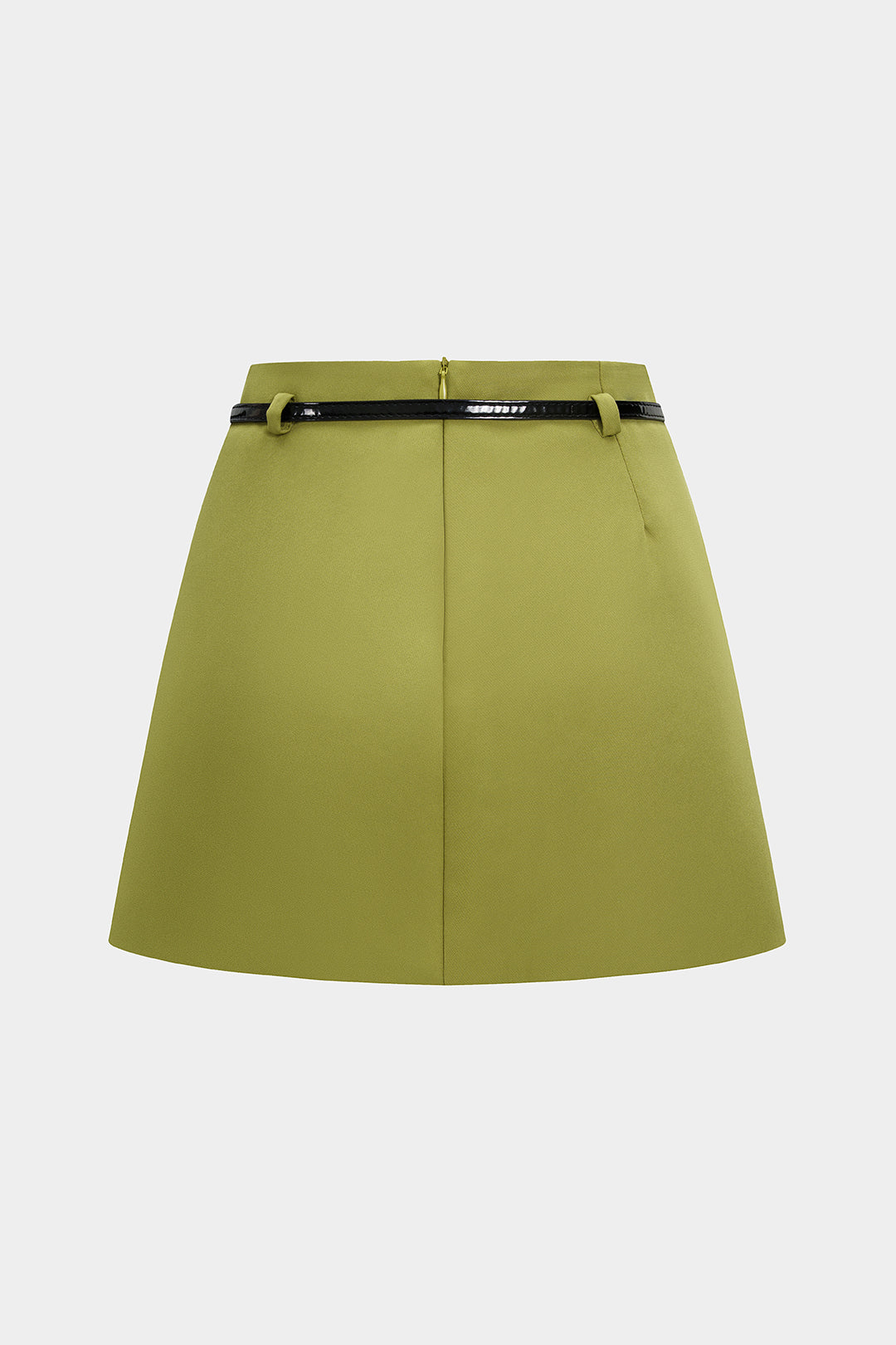 Belted A-Line Mini Skirt 