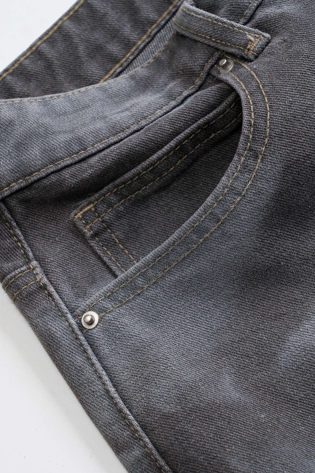 Abstract print denim barrel jeans 