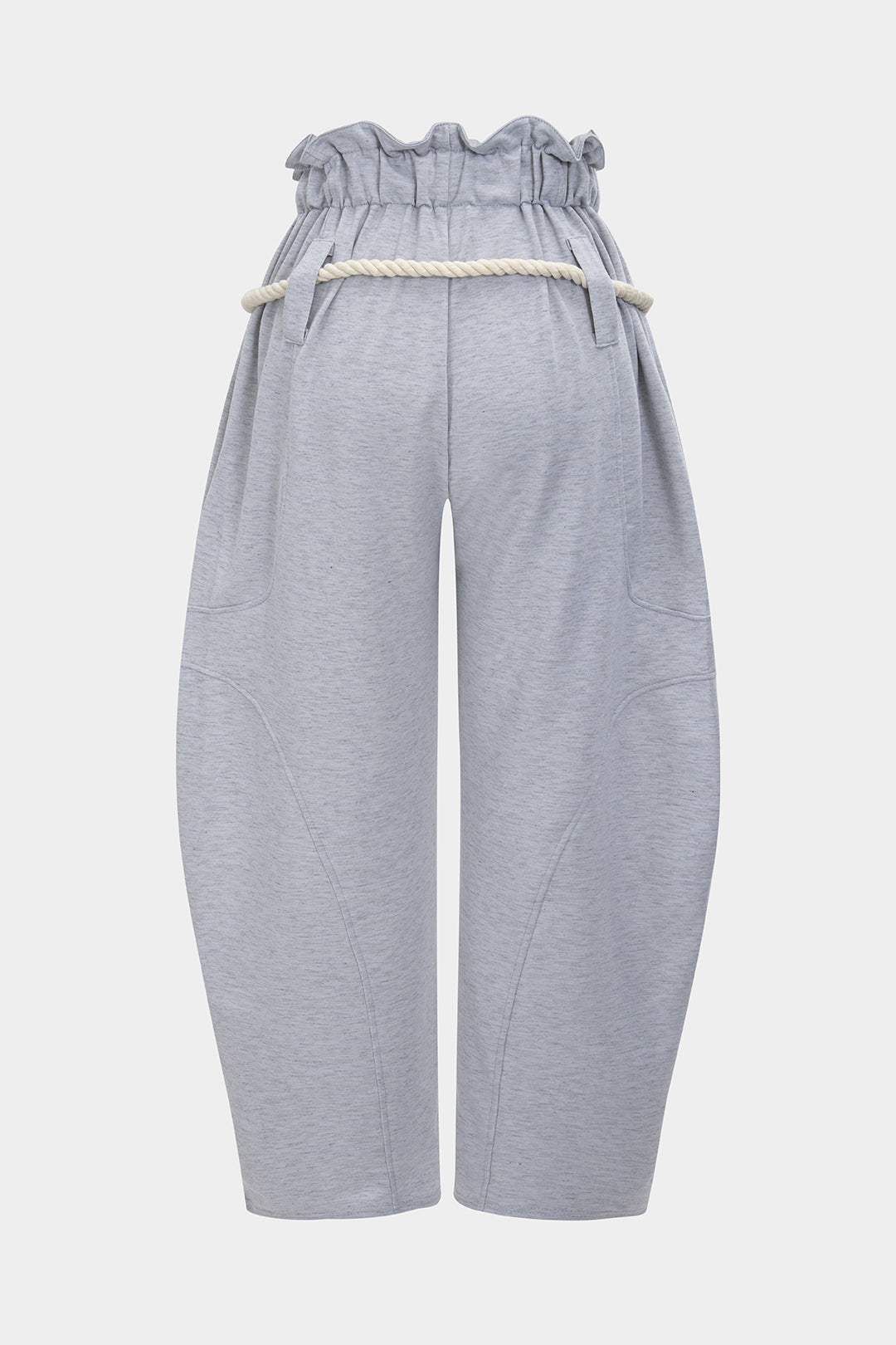 Belt pull string barrel pants 