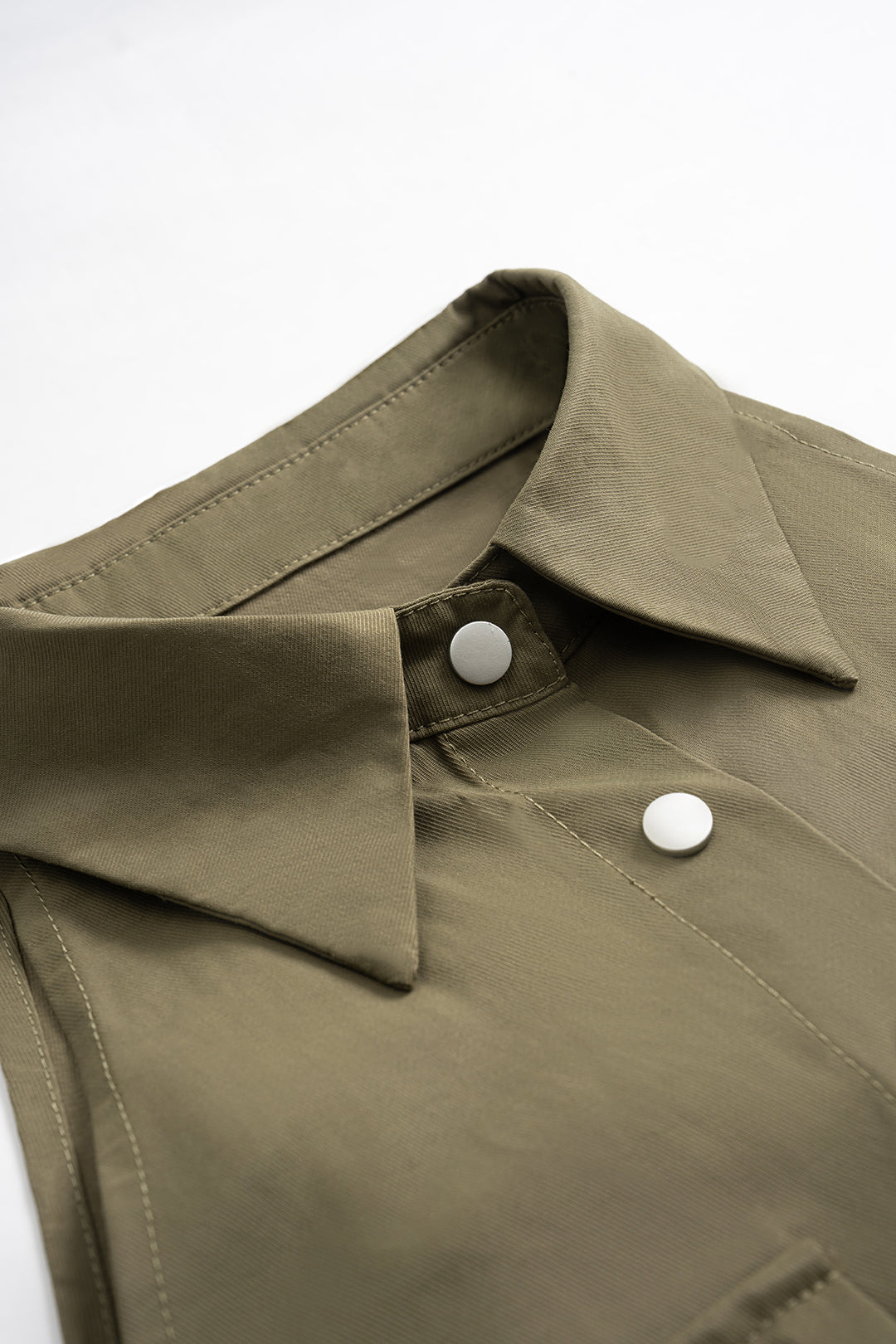 Belted Collar Sleeveless Mini Dress 