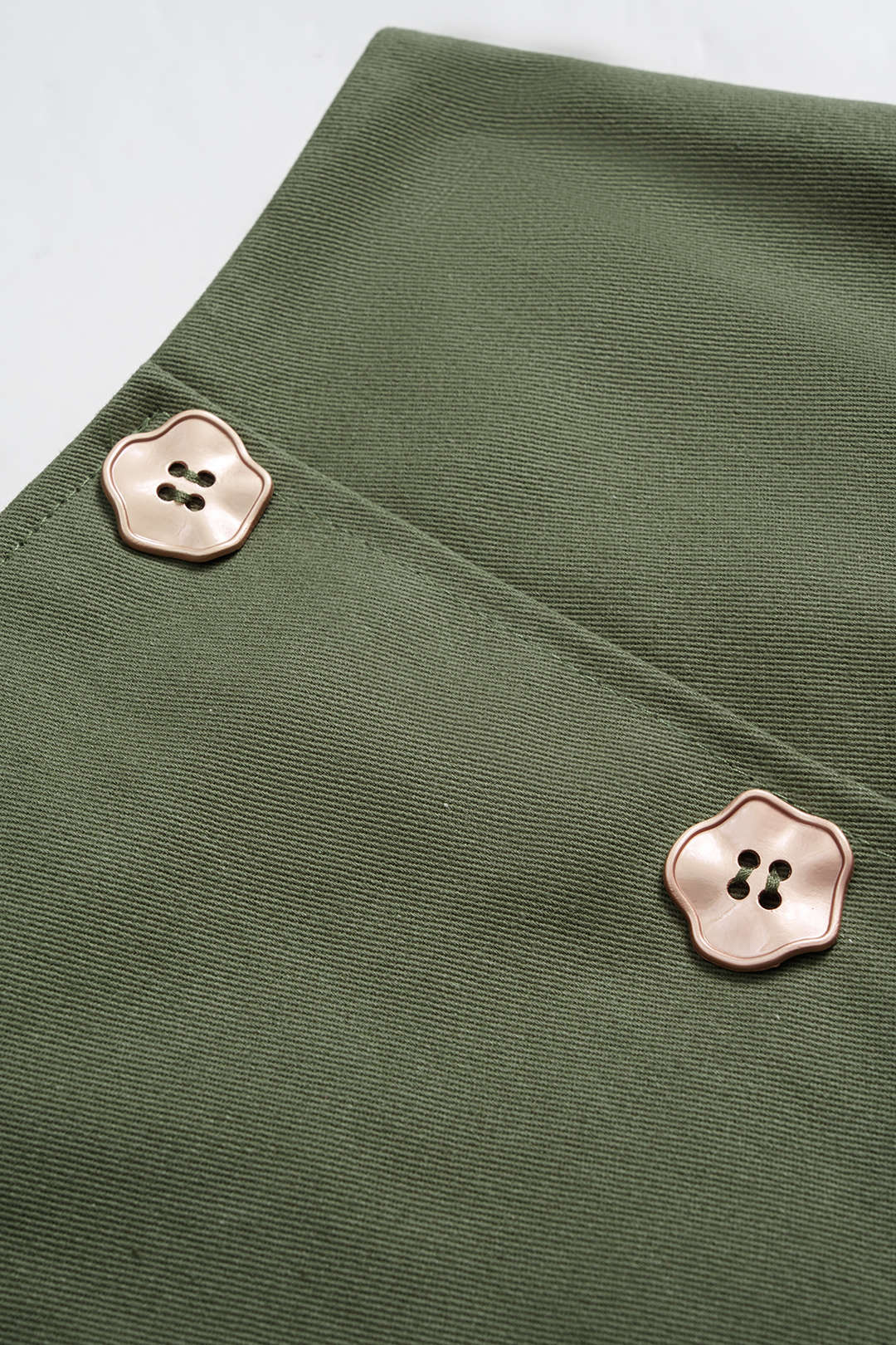 Asymmetrical Button Mini Skirt 