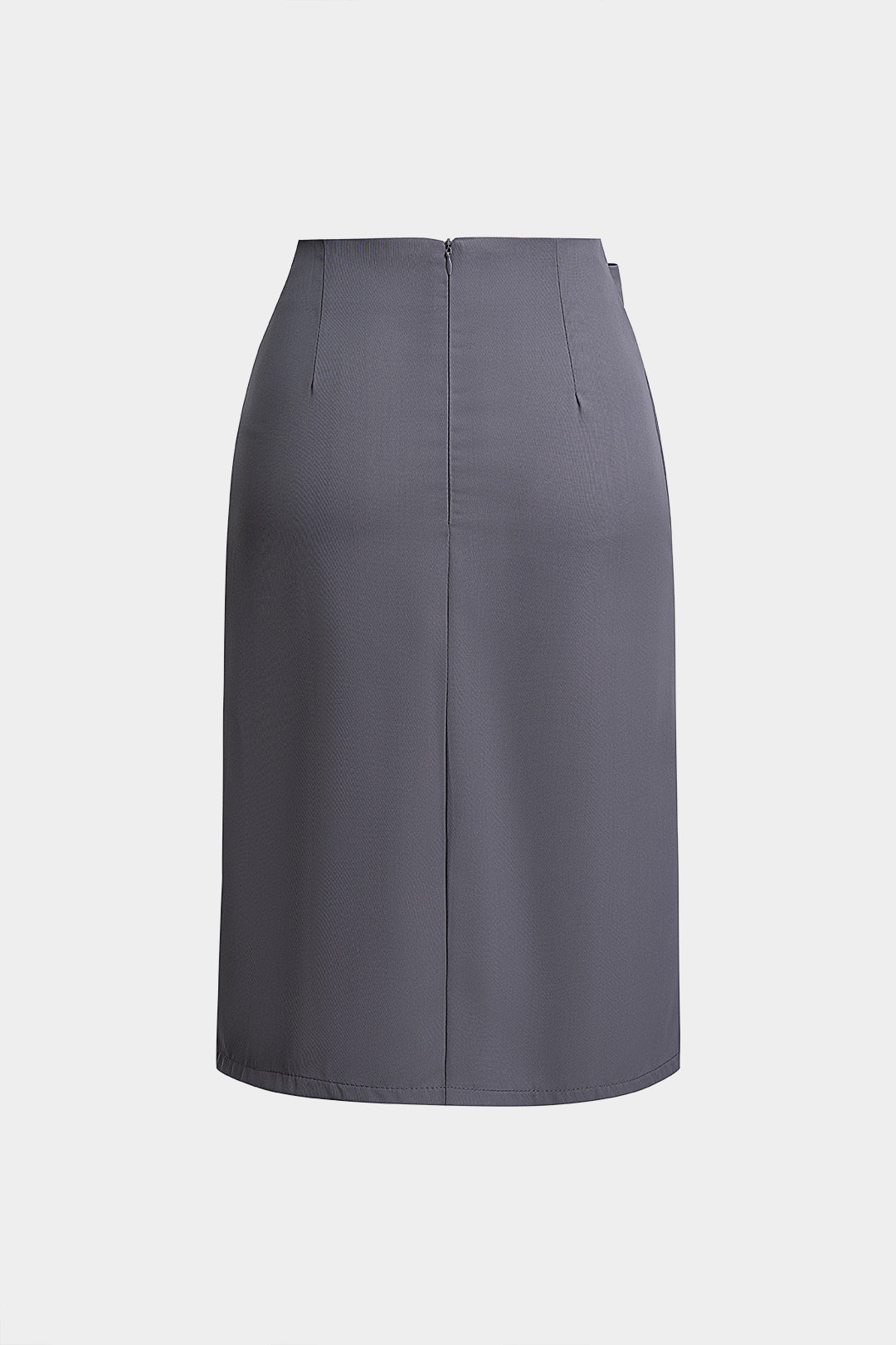 Asymmetrical Ruched Zipper Strappy Split Skirt 
