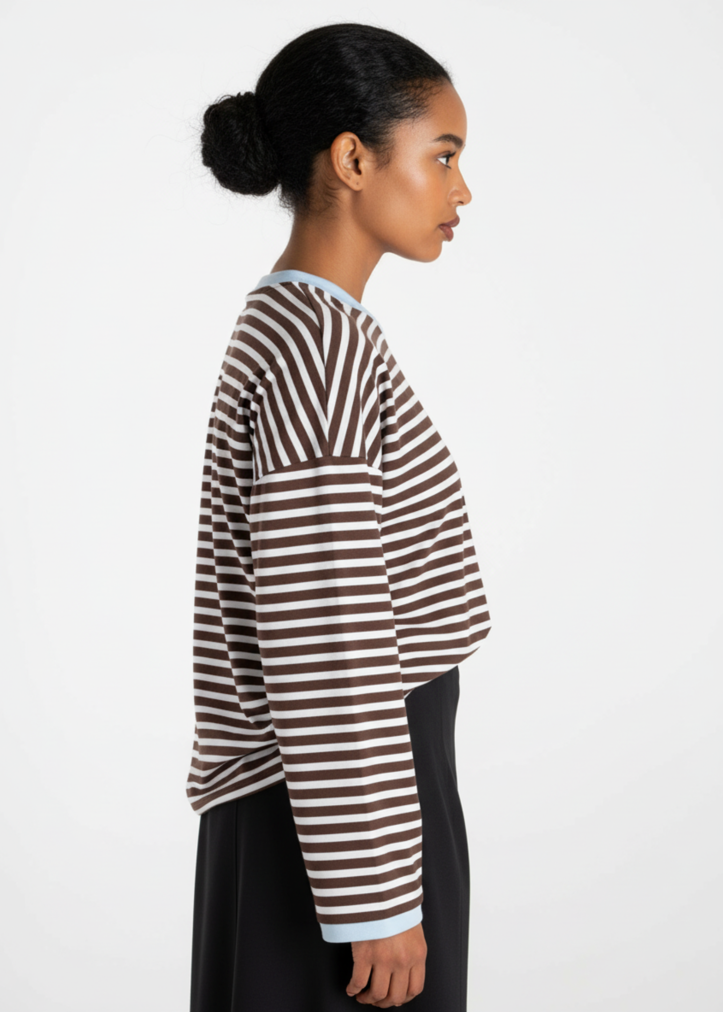 Atlas Oversized Striped Sweater - Brown &amp; Blue 
