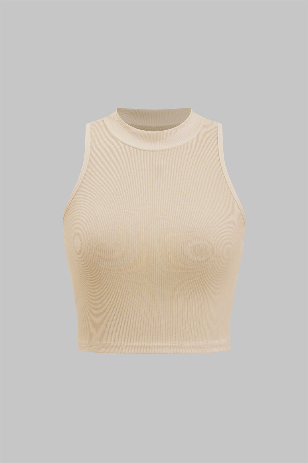 Basic textured sleeveless tank top 
