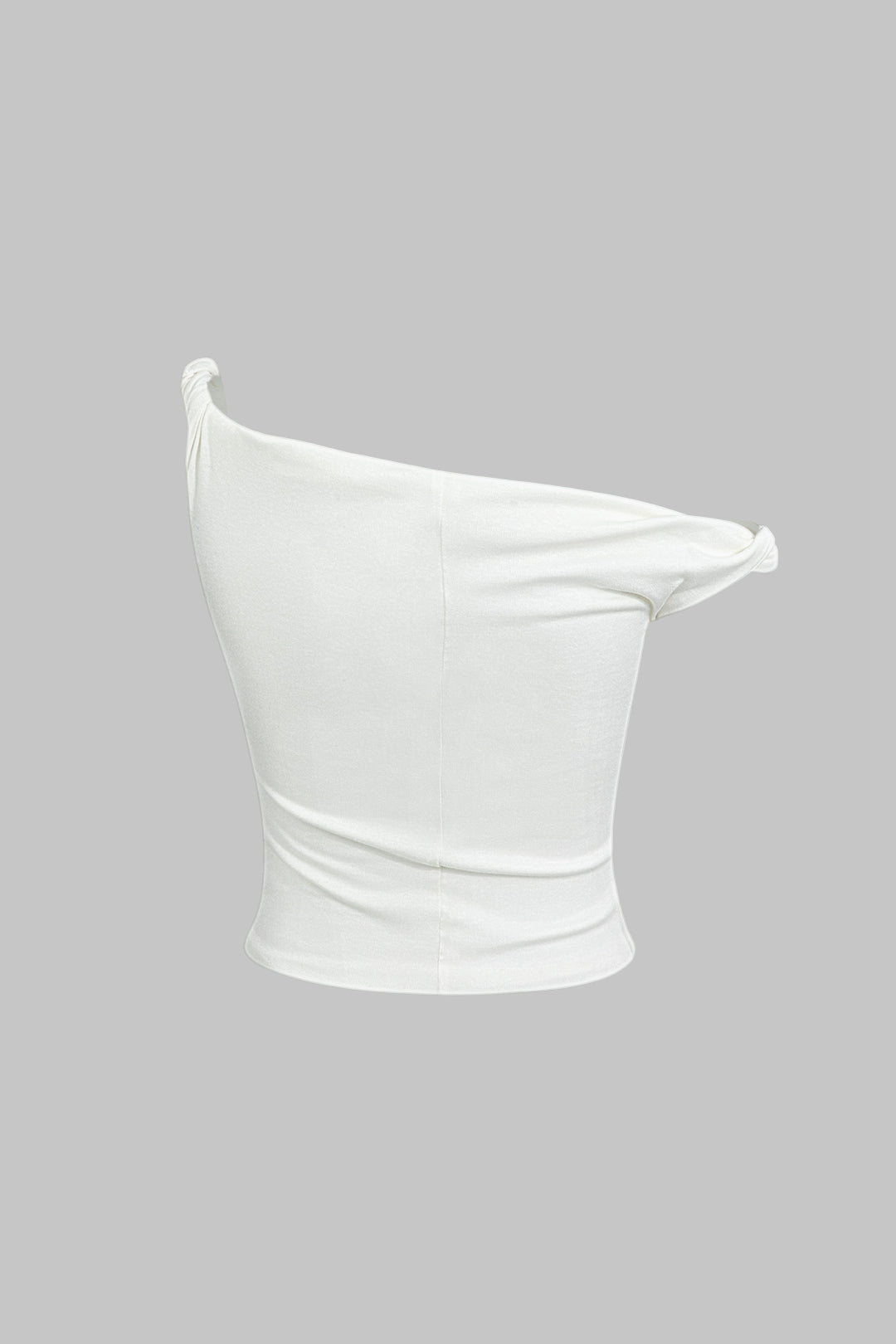 Simple asymmetrical twist sleeveless top 