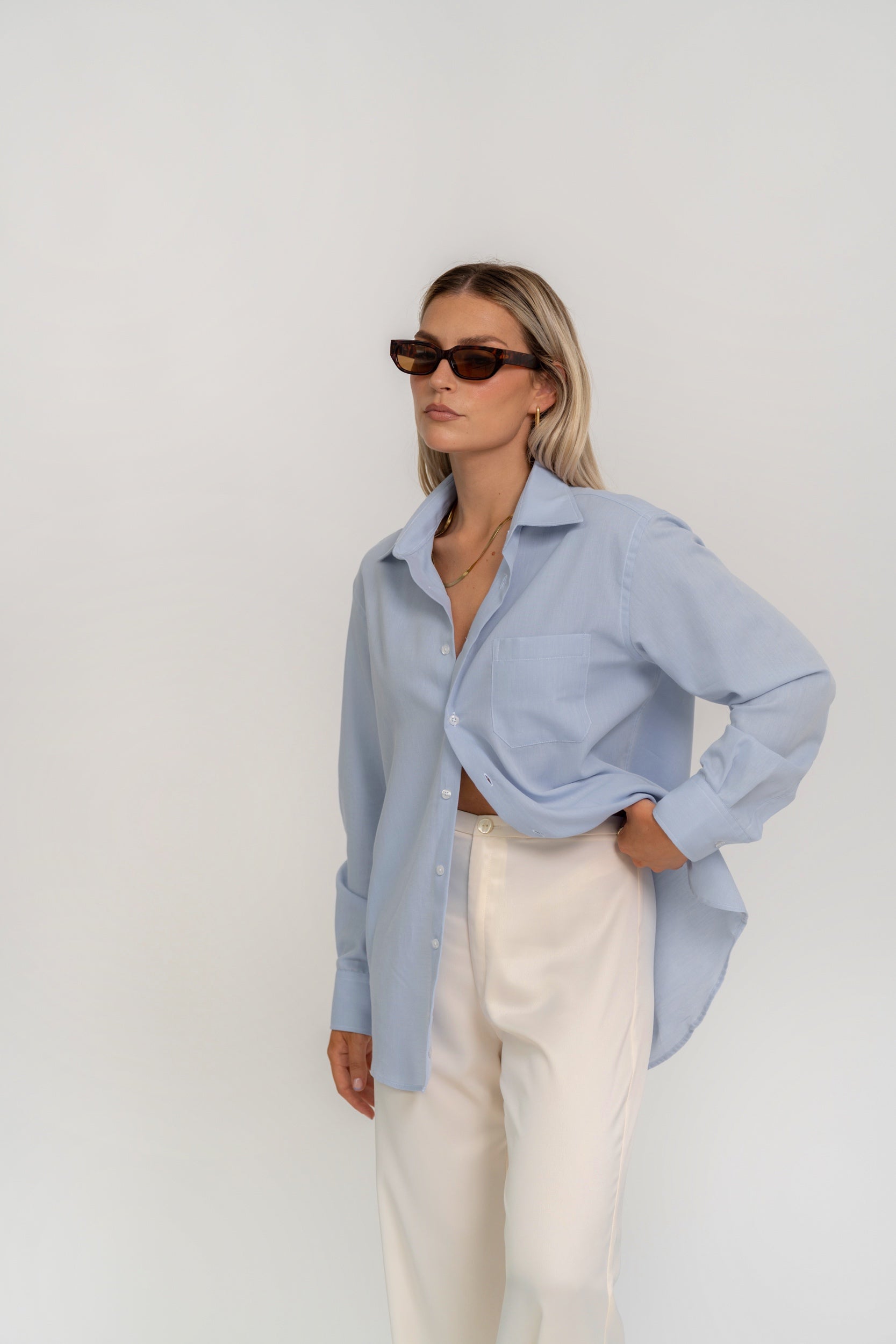 The Dad Shirt - Blue &amp; White Stripes 