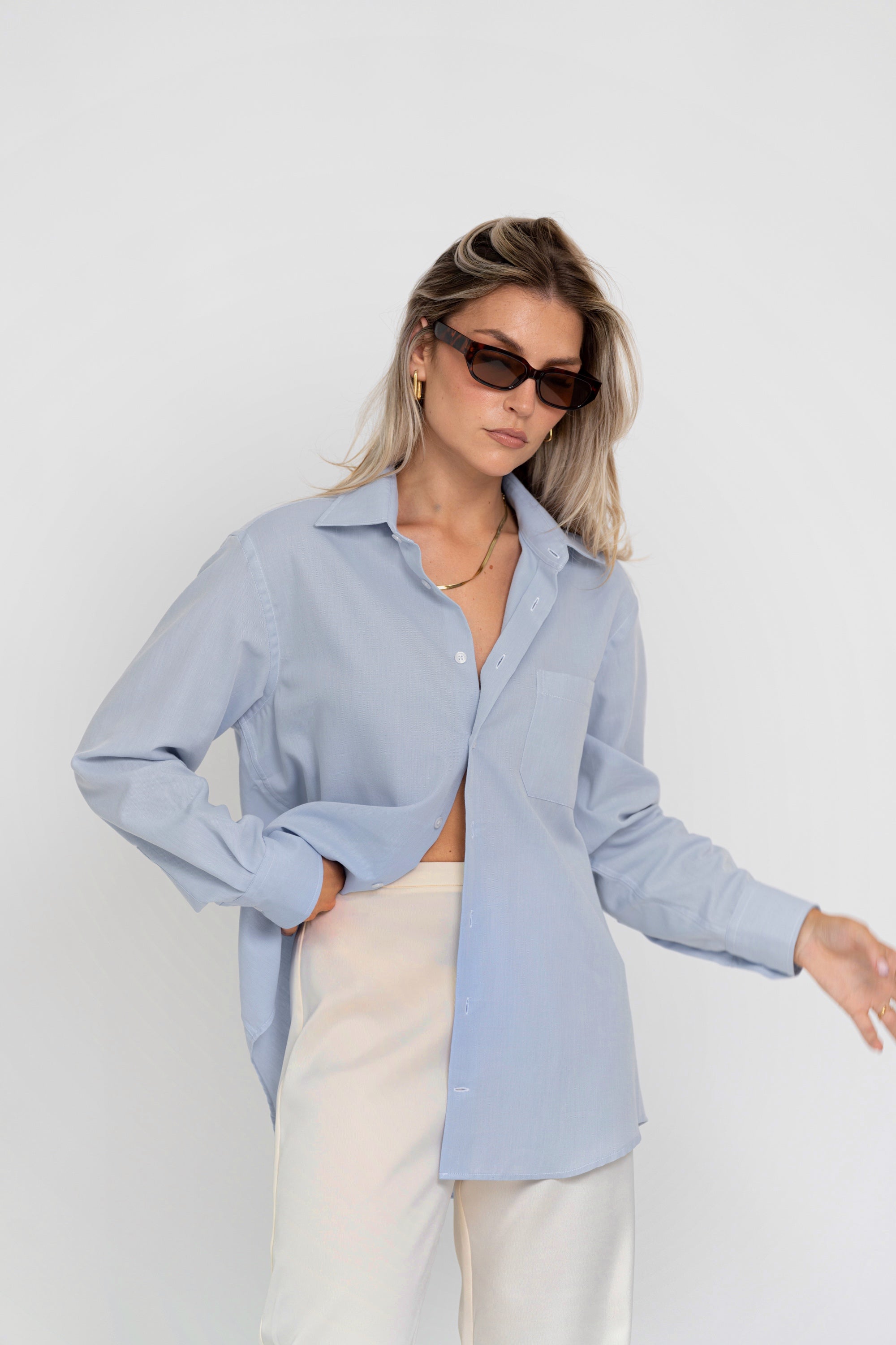 The Dad Shirt - Blue &amp; White Stripes 