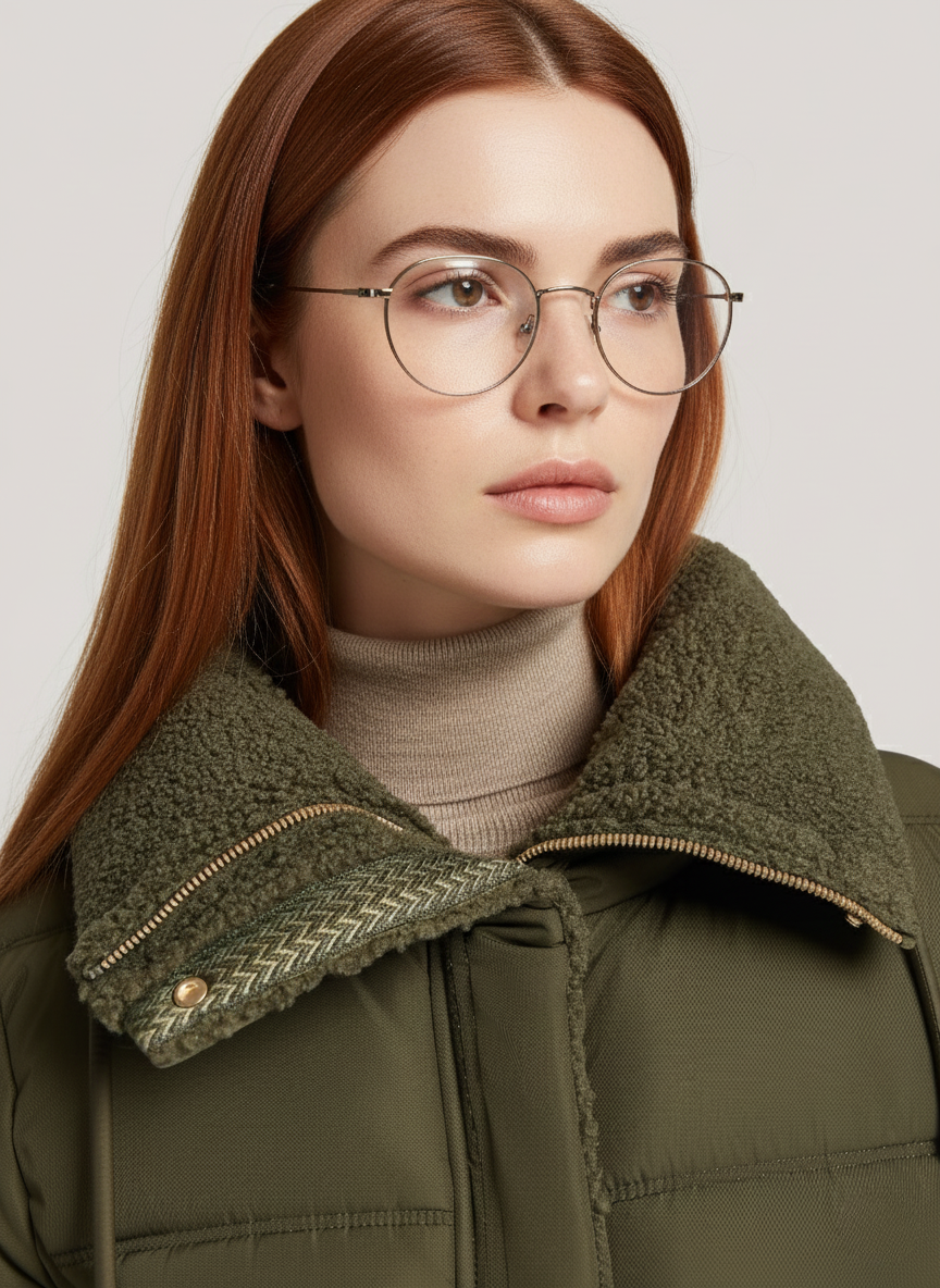 Ayla Memory Twill Long Puffer Jacket – Warm & Stylish Winter Essential | GREEN 3
