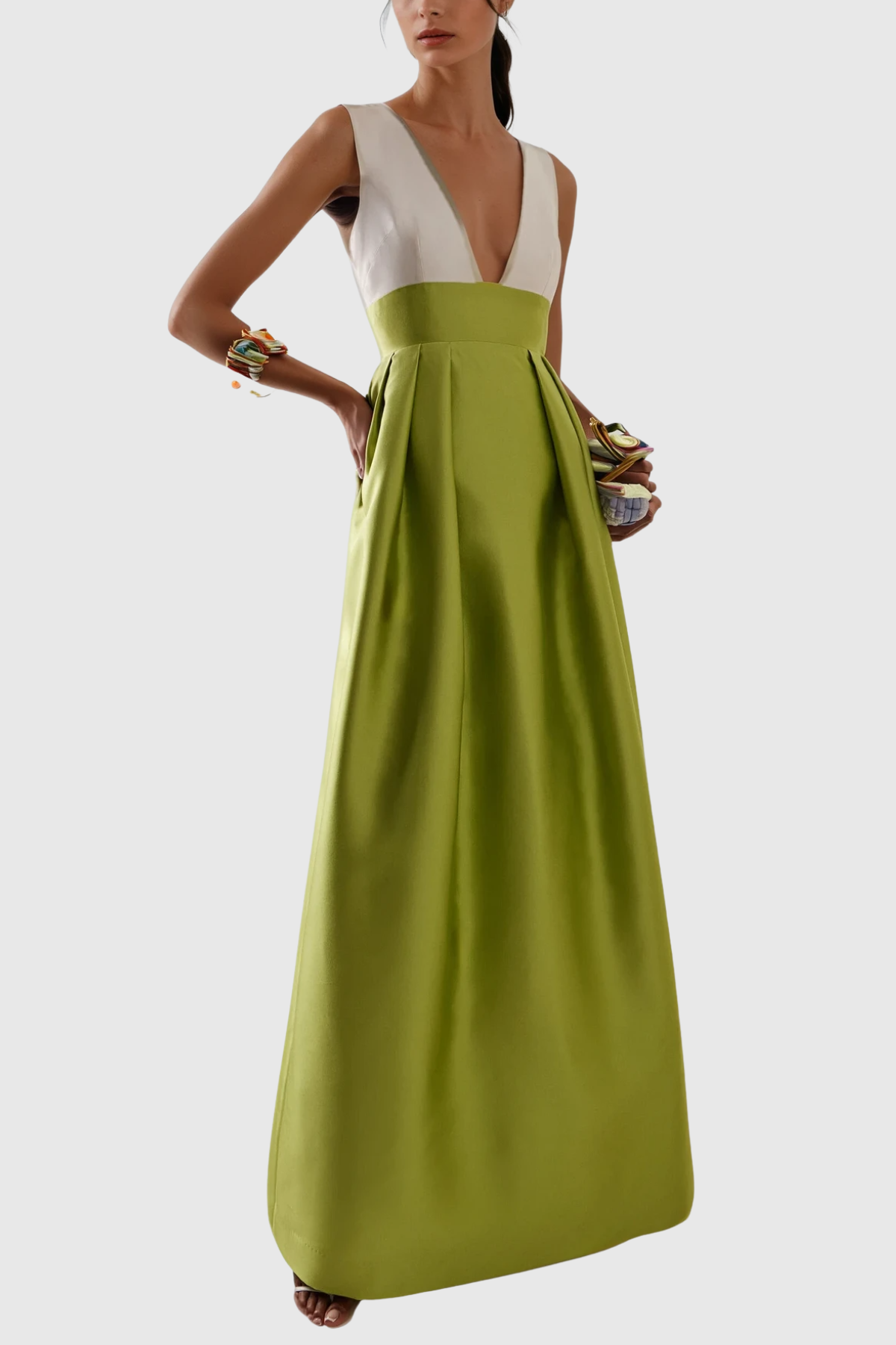 Candis Plunge Satin Maxi Dress