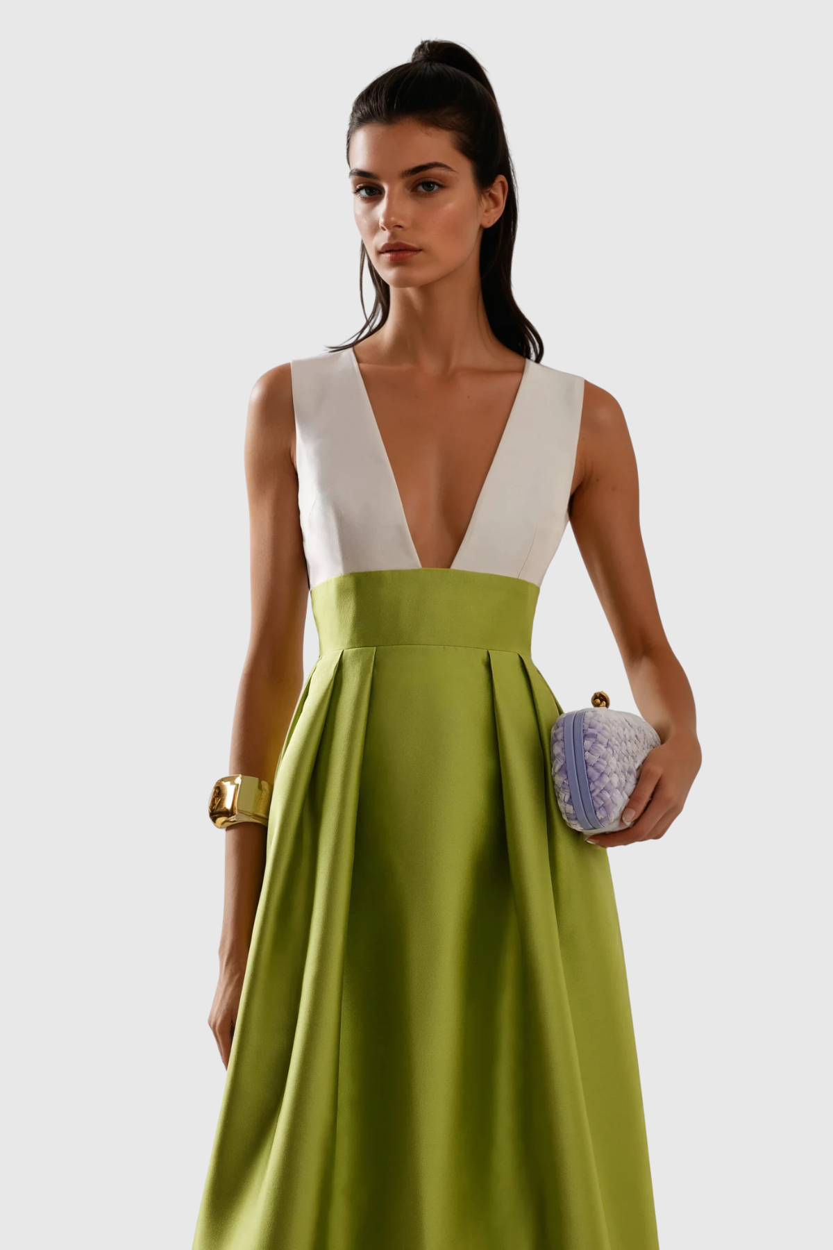 Candis Plunge Satin Maxi Dress